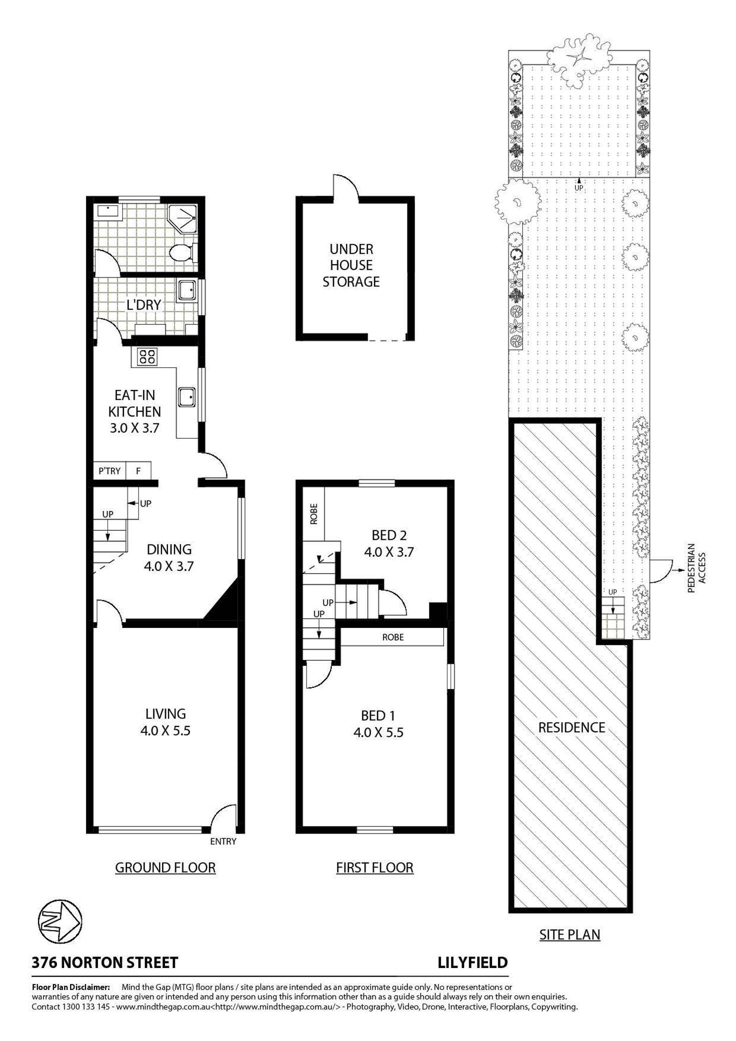 Floorplan of Homely house listing, 376 Norton Street, Lilyfield NSW 2040