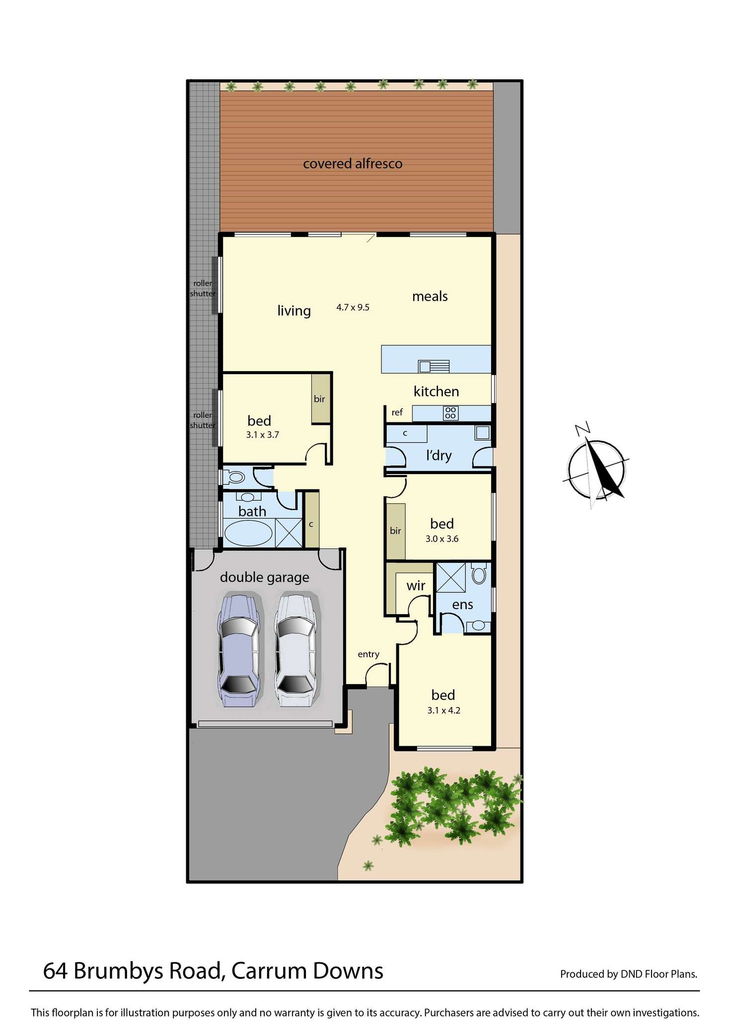 Floorplan of Homely house listing, 64 Brumbys Road, Carrum Downs VIC 3201