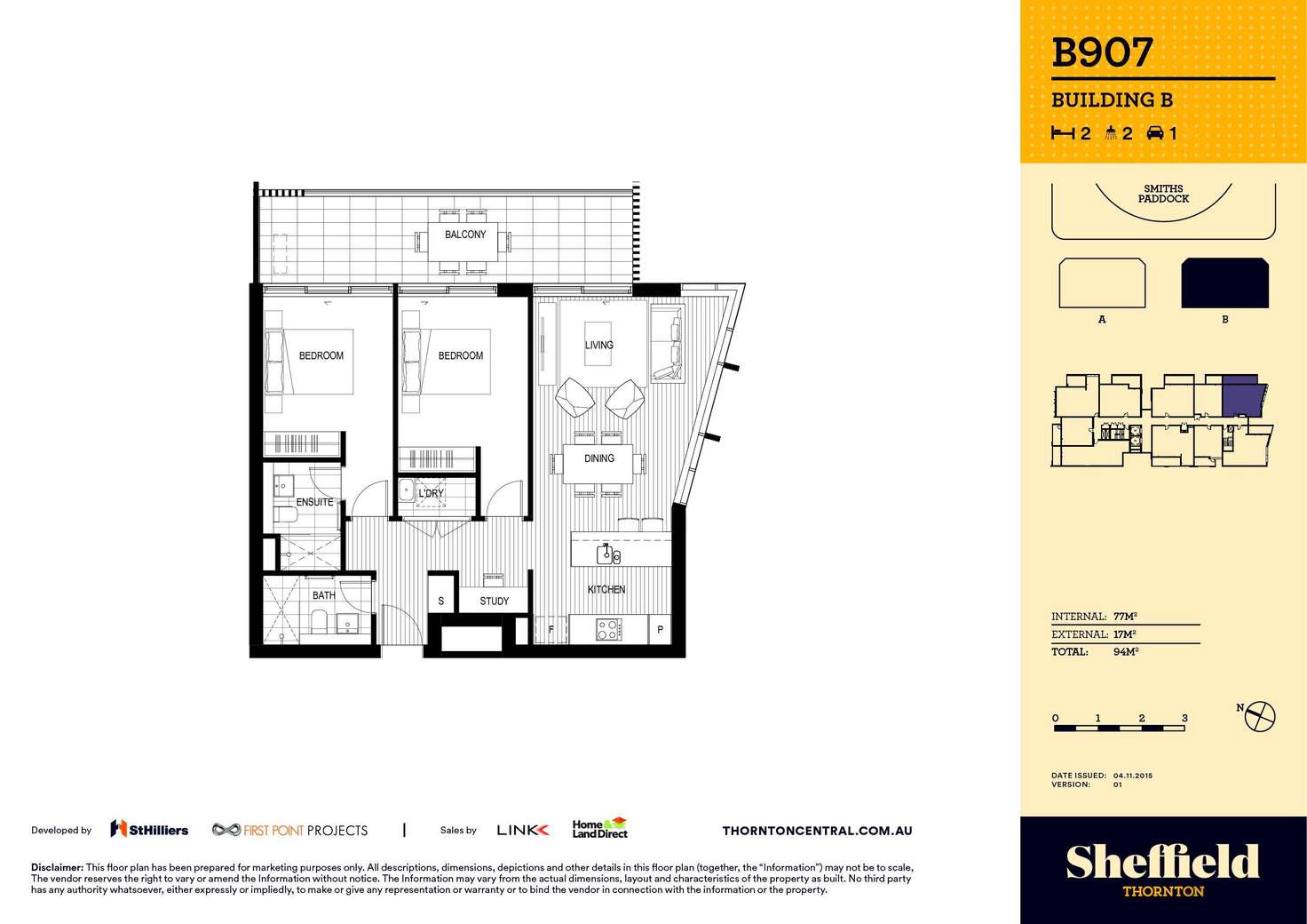 Floorplan of Homely apartment listing, Level 9/907/10 Aviators Way, Penrith NSW 2750