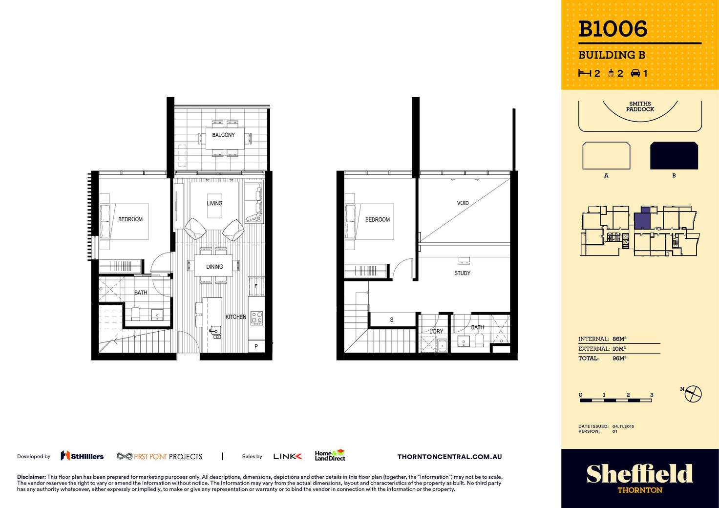 Floorplan of Homely apartment listing, Level 10/1006/10 Aviators Way, Penrith NSW 2750