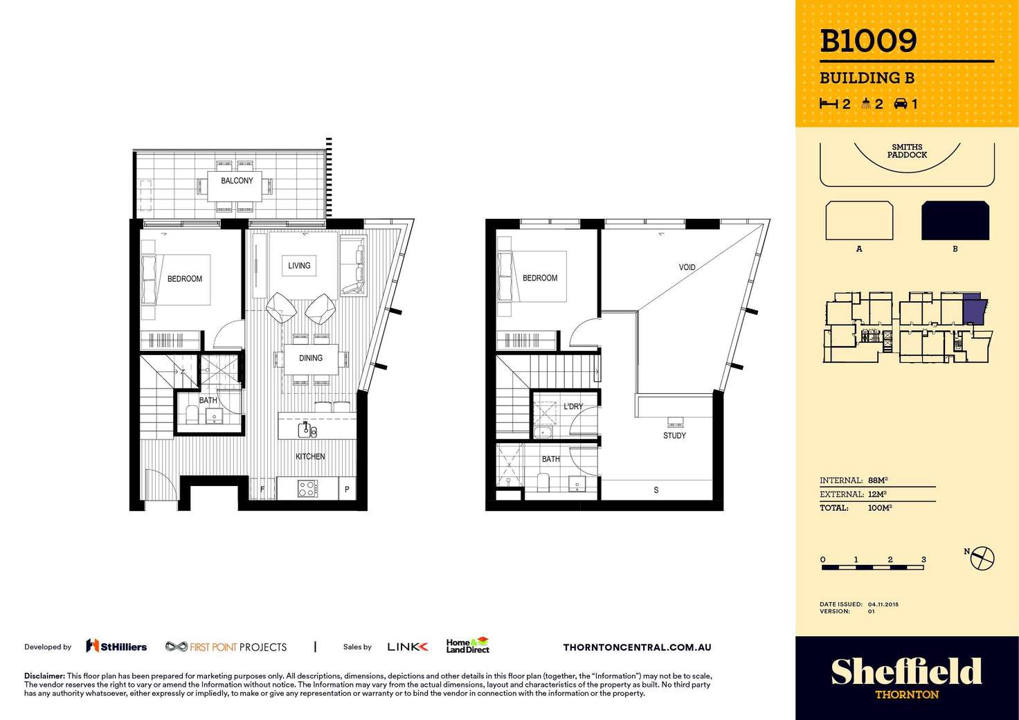 Floorplan of Homely apartment listing, Level 10/1009/10 Aviators Way, Penrith NSW 2750