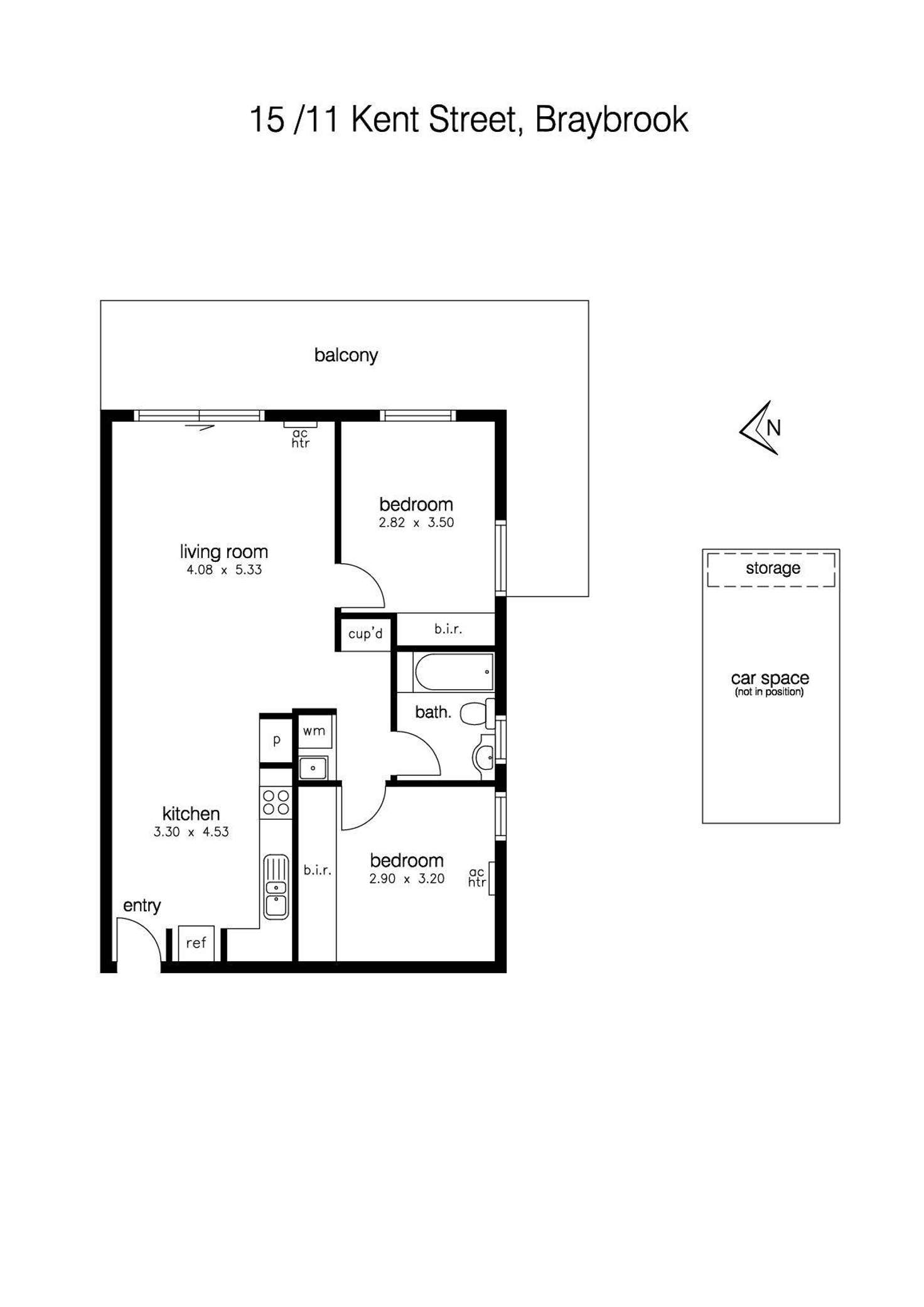 Floorplan of Homely apartment listing, 15/11 Kent Street, Braybrook VIC 3019