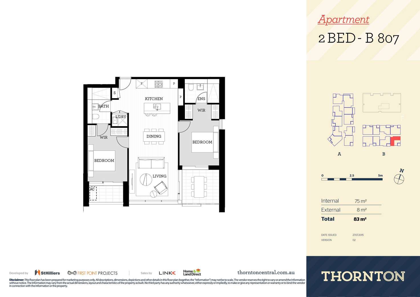 Floorplan of Homely apartment listing, 807/81B Lord Sheffield Circuit, Penrith NSW 2750