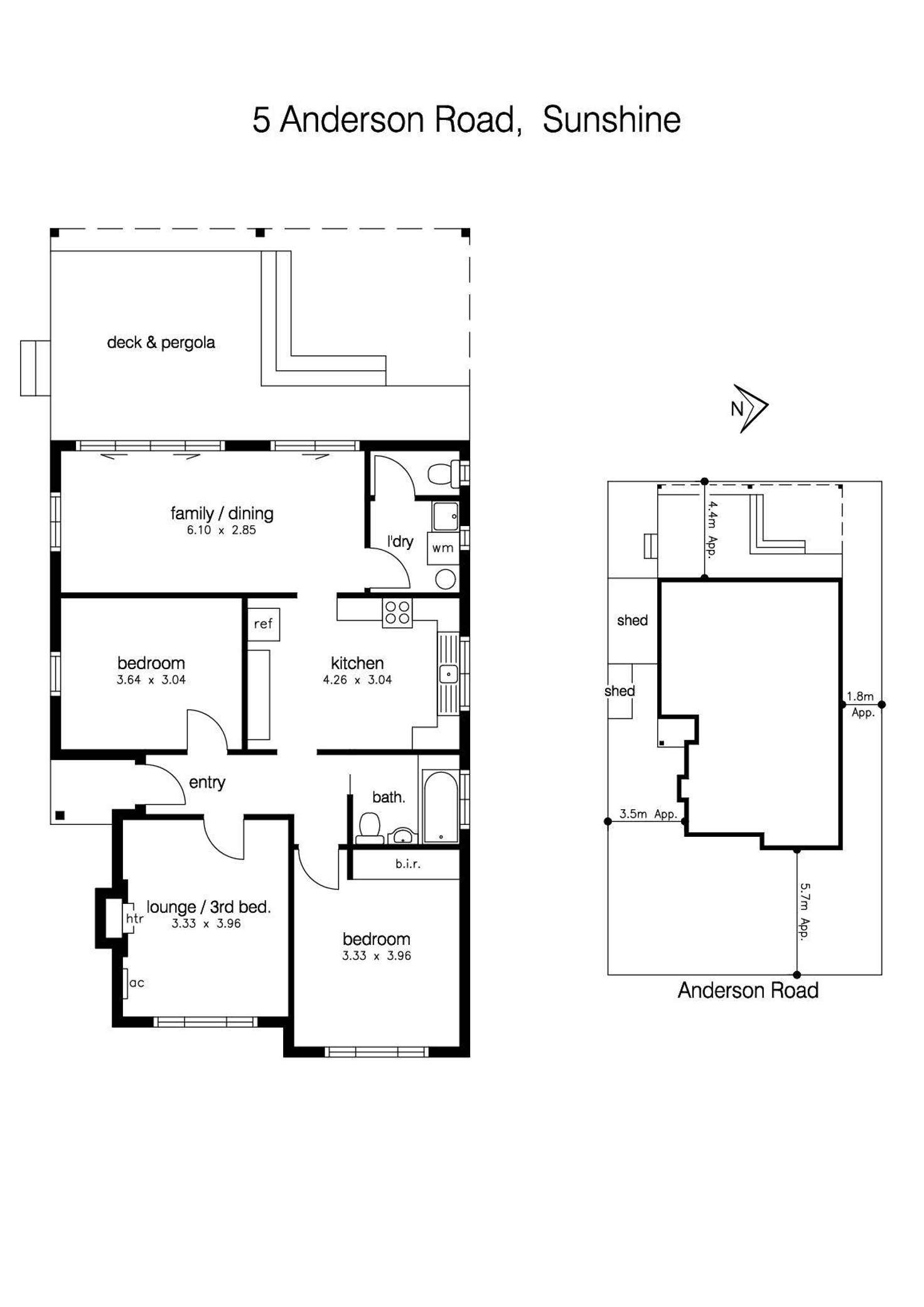 Floorplan of Homely house listing, 5 Anderson Road, Sunshine VIC 3020