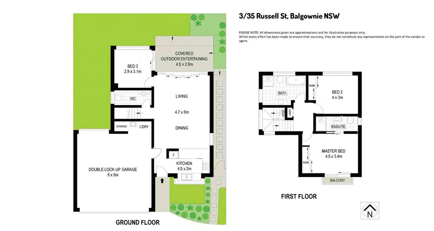 Floorplan of Homely townhouse listing, 3/35 Russell Street, Balgownie NSW 2519