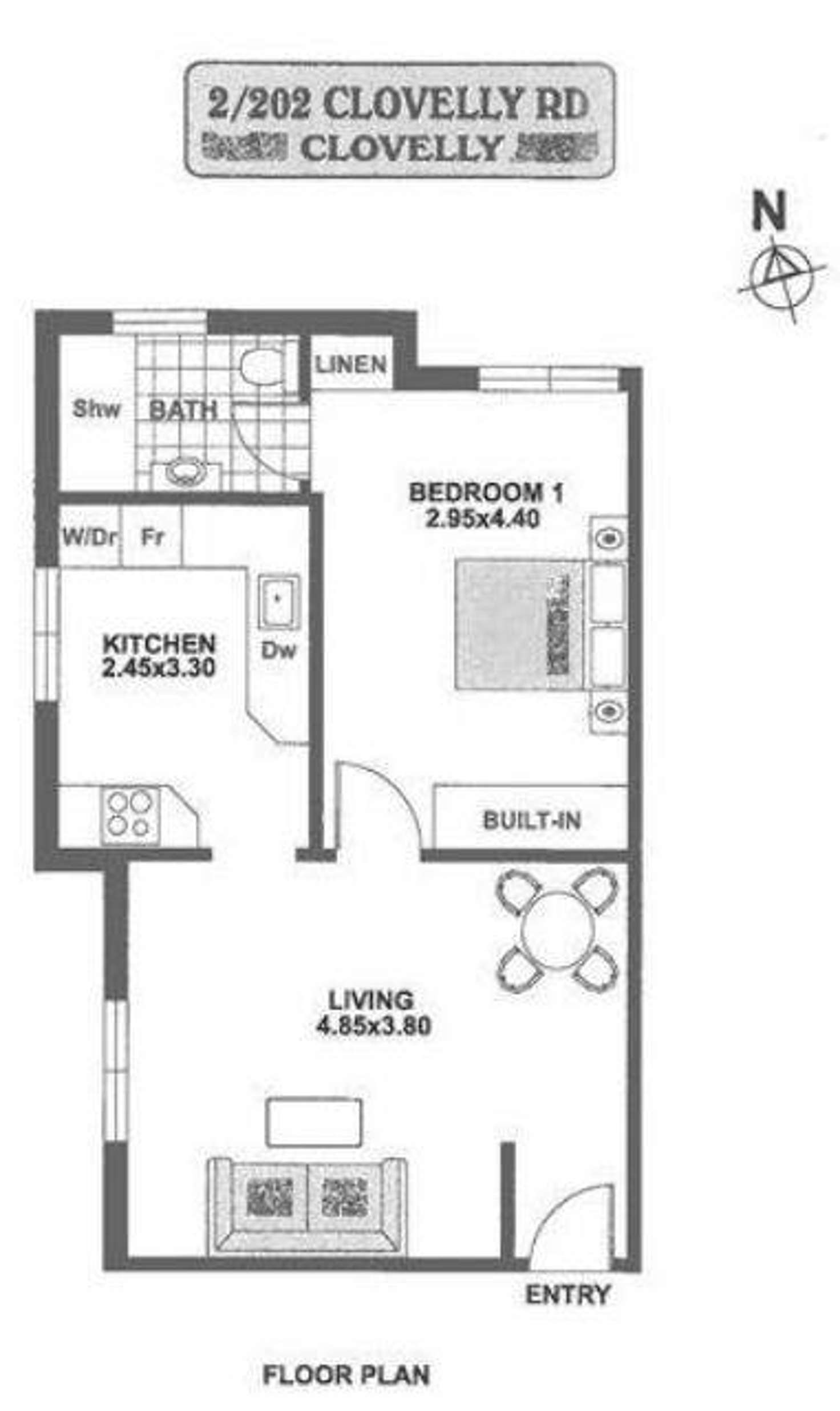 Floorplan of Homely apartment listing, 2/202 Clovelly Road, Clovelly NSW 2031