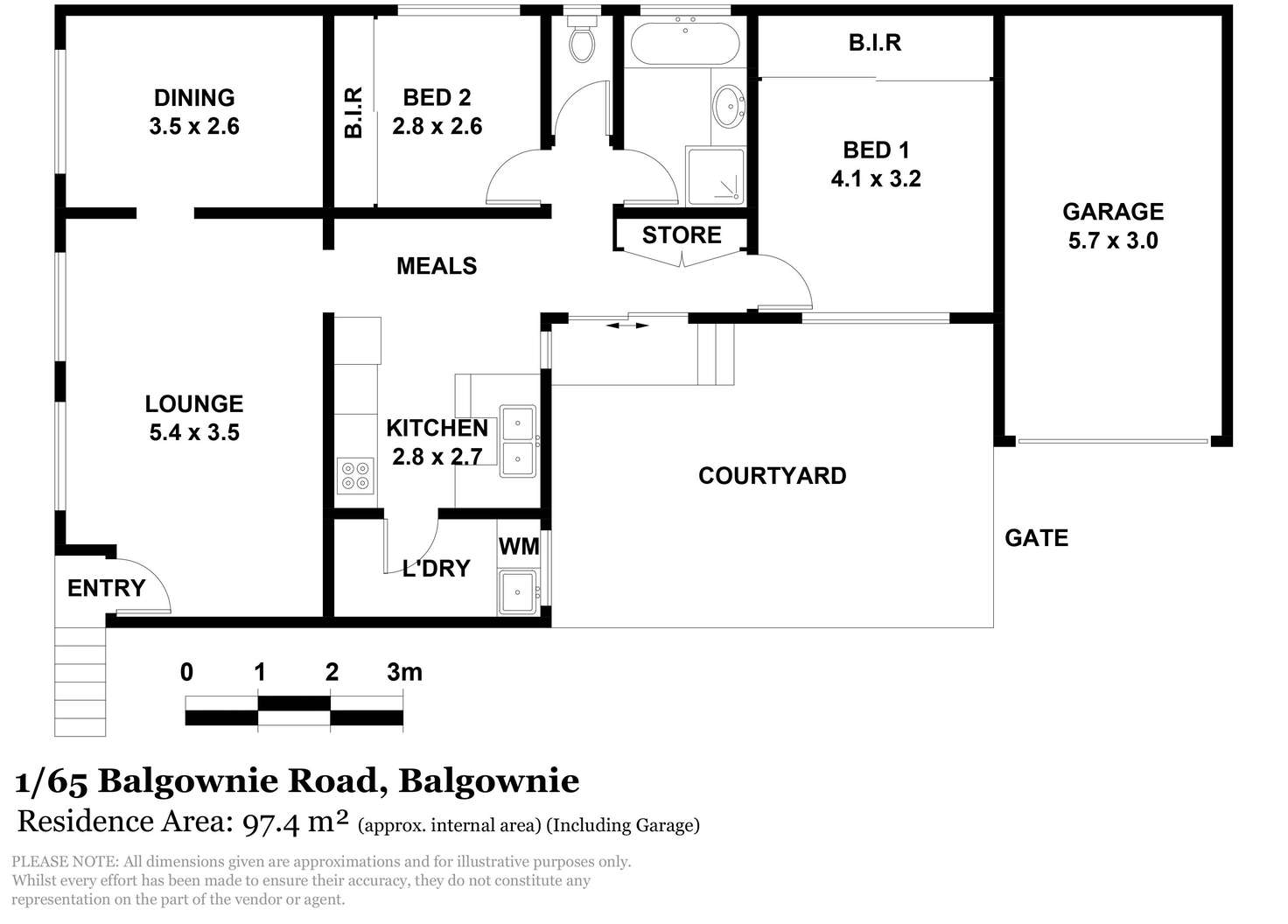 Floorplan of Homely villa listing, 1/165-167 Balgownie Road, Balgownie NSW 2519