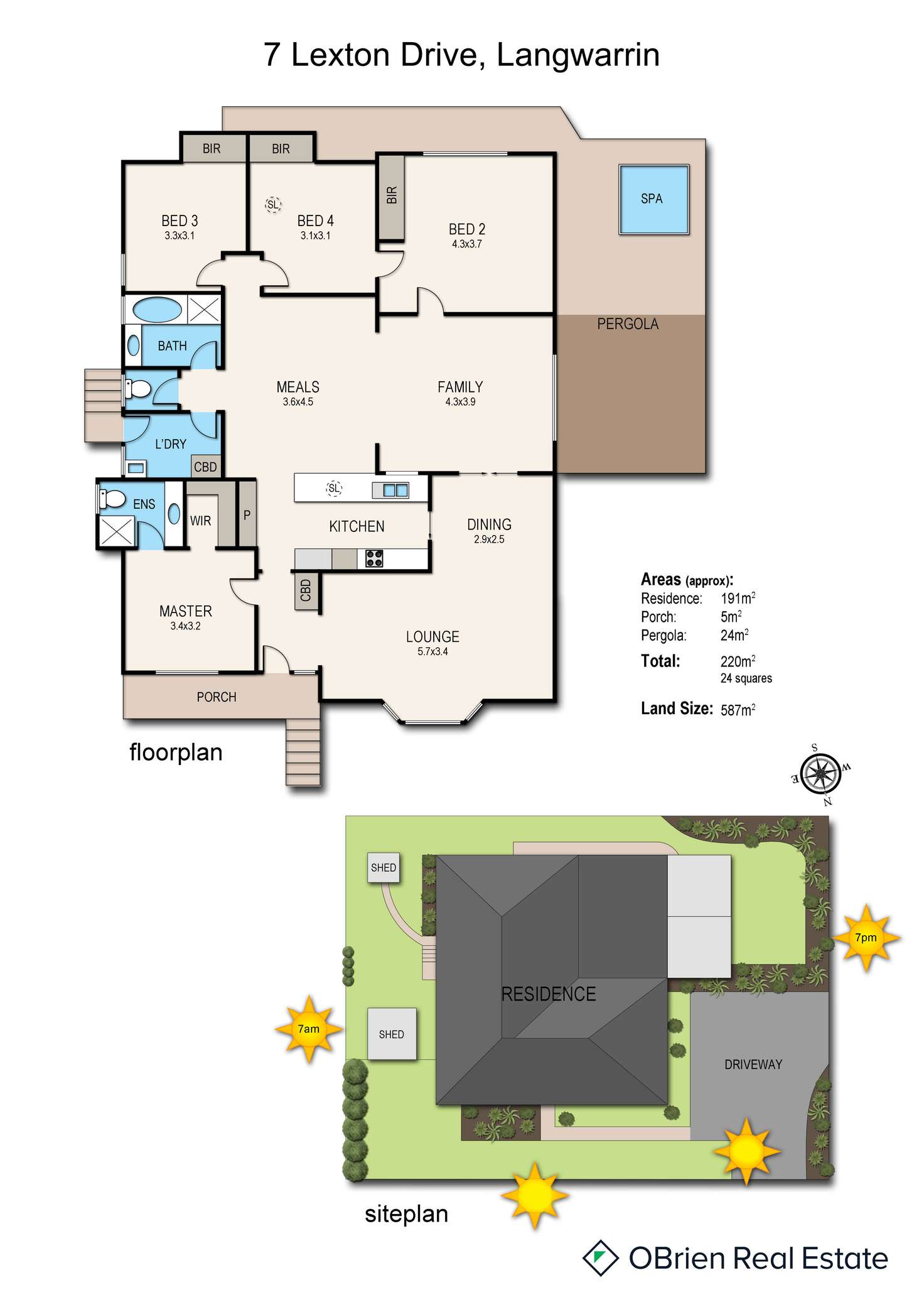 Floorplan of Homely house listing, 7 Lexton Drive, Langwarrin VIC 3910