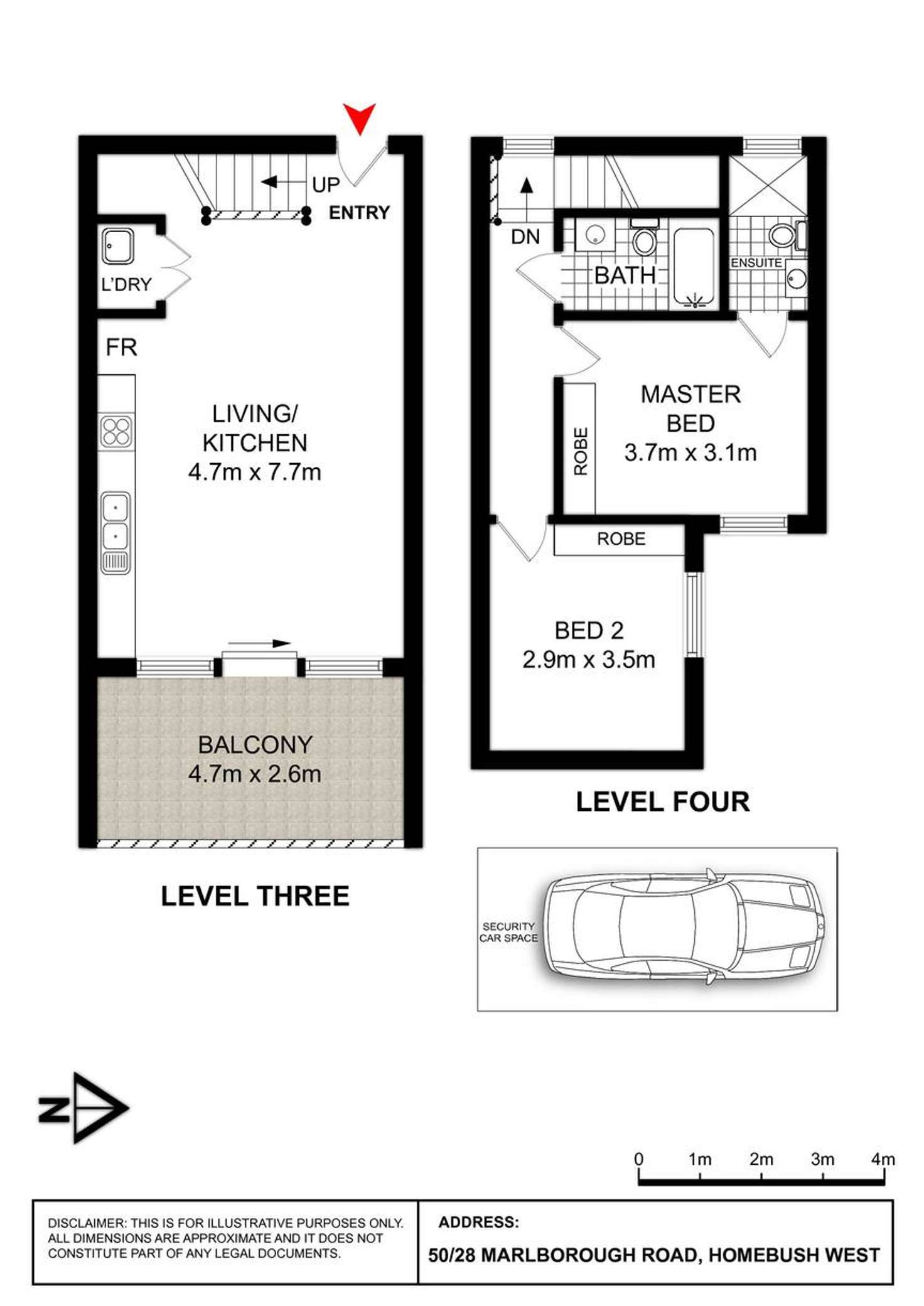 Floorplan of Homely apartment listing, 50/28-32 Marlborough Road, Homebush West NSW 2140