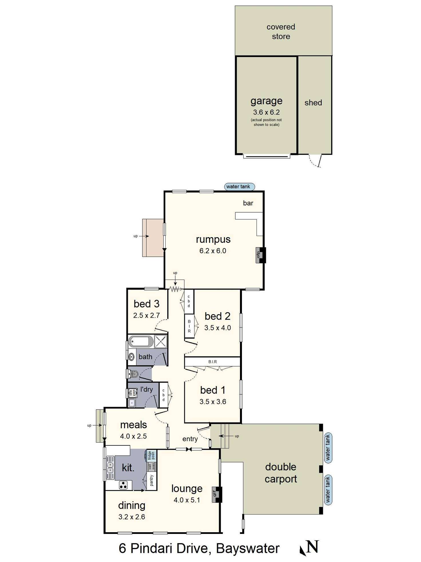 Floorplan of Homely house listing, 6 Pindari Drive, Bayswater VIC 3153