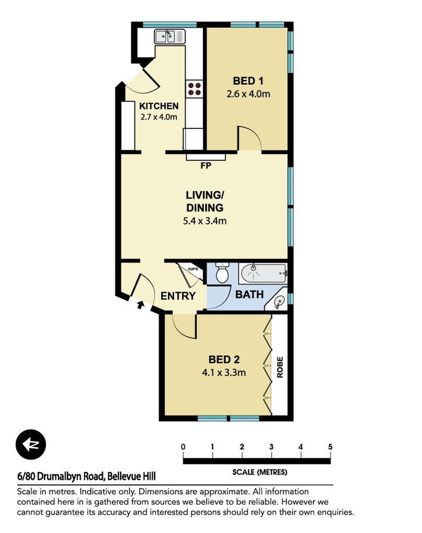 Floorplan of Homely apartment listing, 6/80 Drumalbyn Road, Bellevue Hill NSW 2023