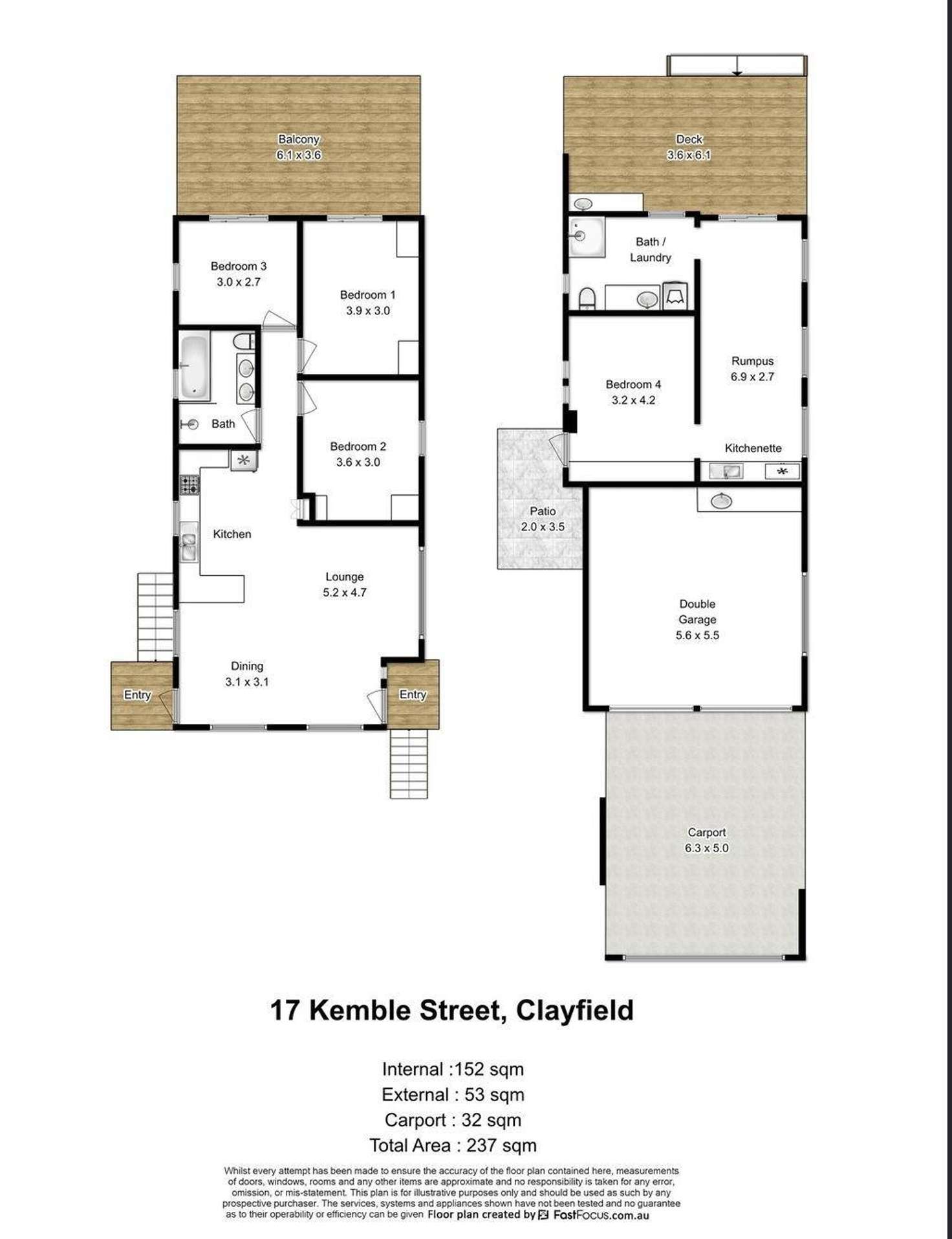Floorplan of Homely house listing, 17 Kemble Street, Clayfield QLD 4011