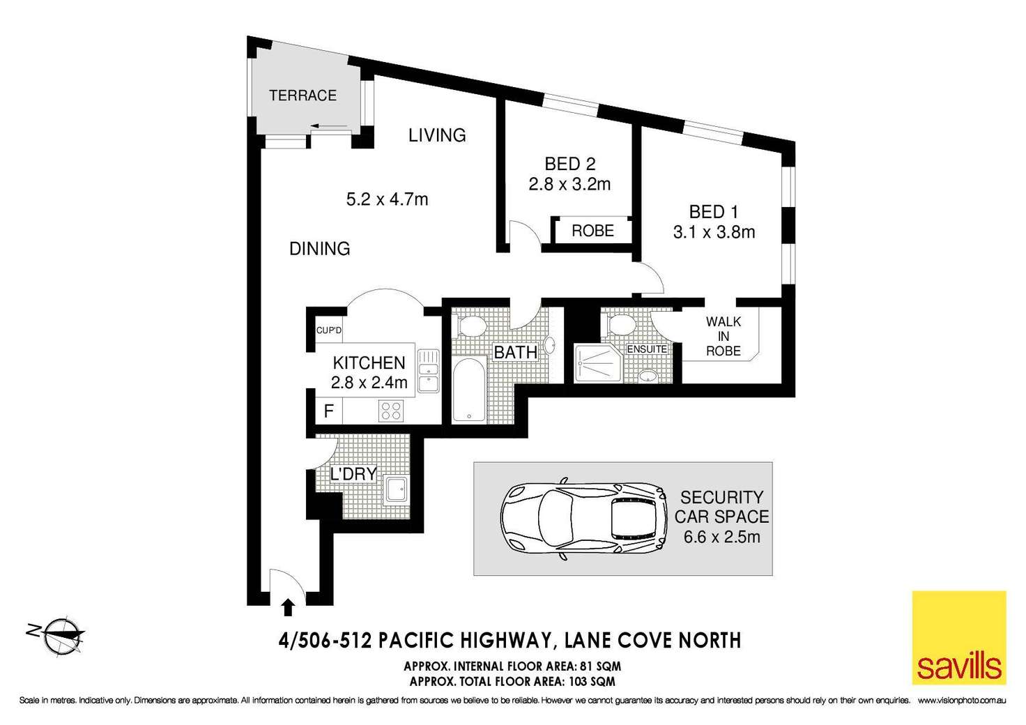 Floorplan of Homely unit listing, 4/506 Pacific Highway, Lane Cove North NSW 2066