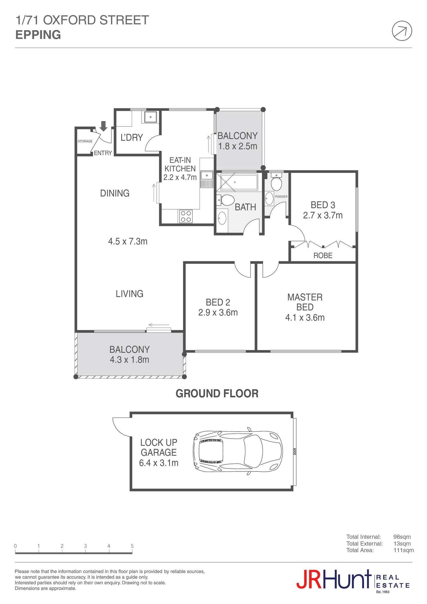 Floorplan of Homely apartment listing, 1/71 Oxford Street, Epping NSW 2121