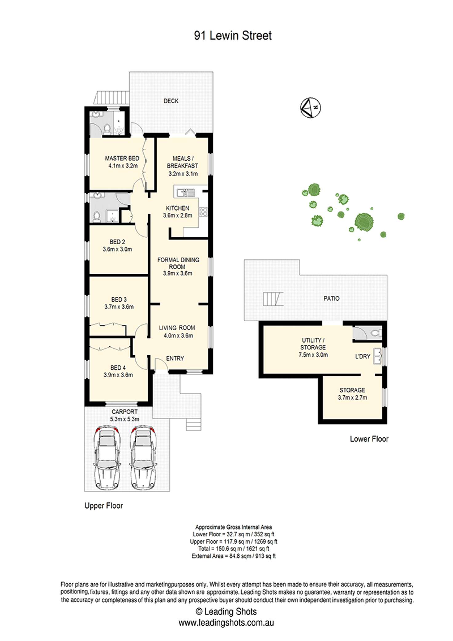 Floorplan of Homely house listing, 91 Lewin Street, Bardon QLD 4065