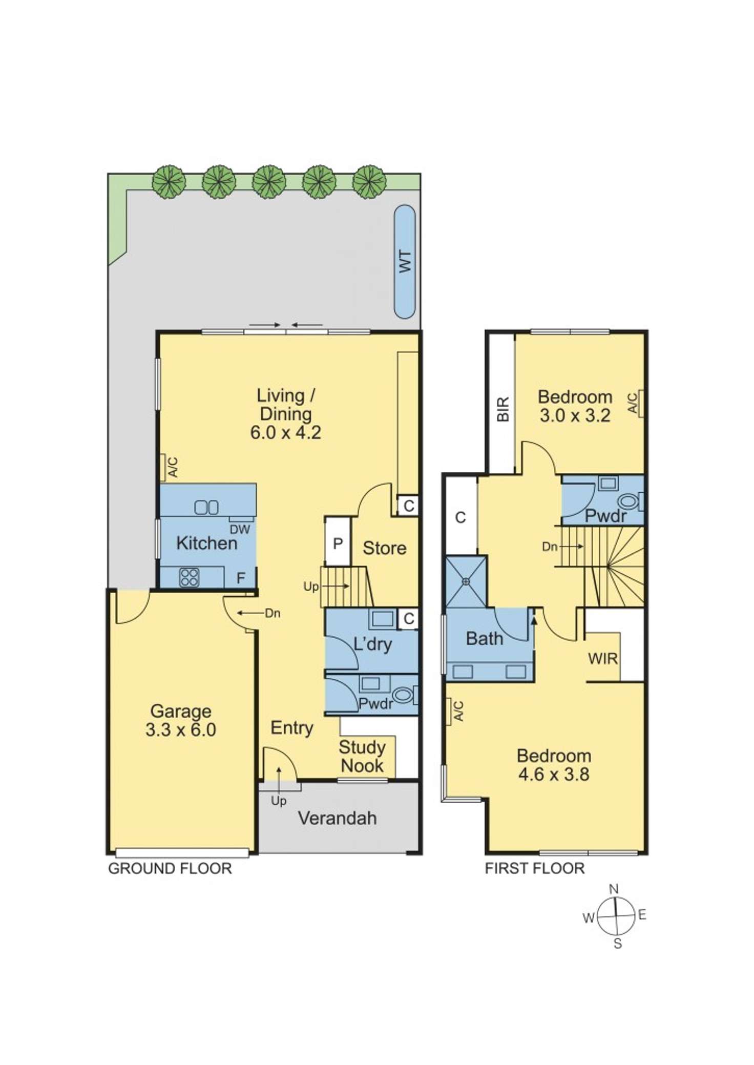 Floorplan of Homely townhouse listing, 47 Moore Street, Coburg VIC 3058