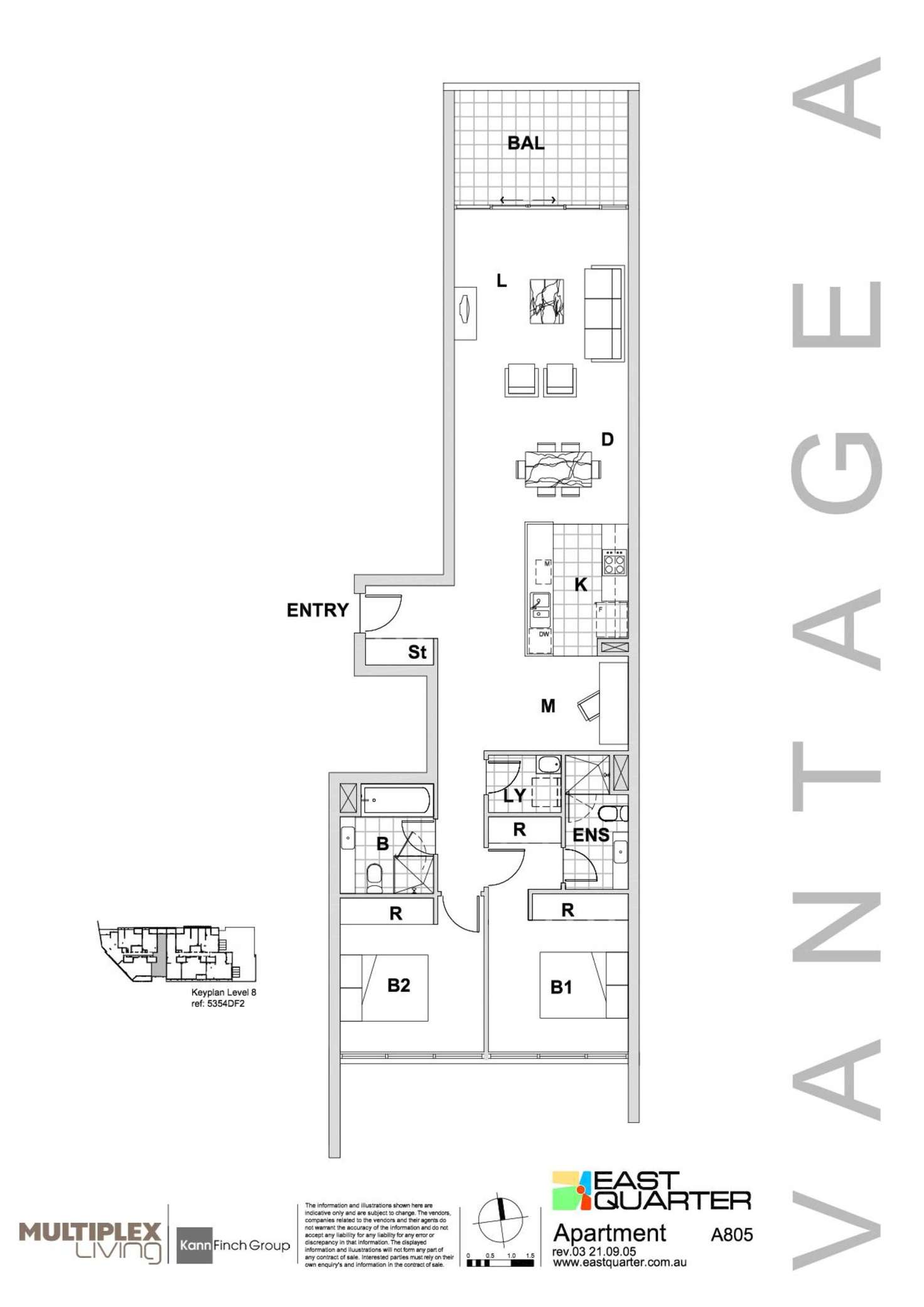 Floorplan of Homely apartment listing, A805/1 Jack Brabham Drive, Hurstville NSW 2220