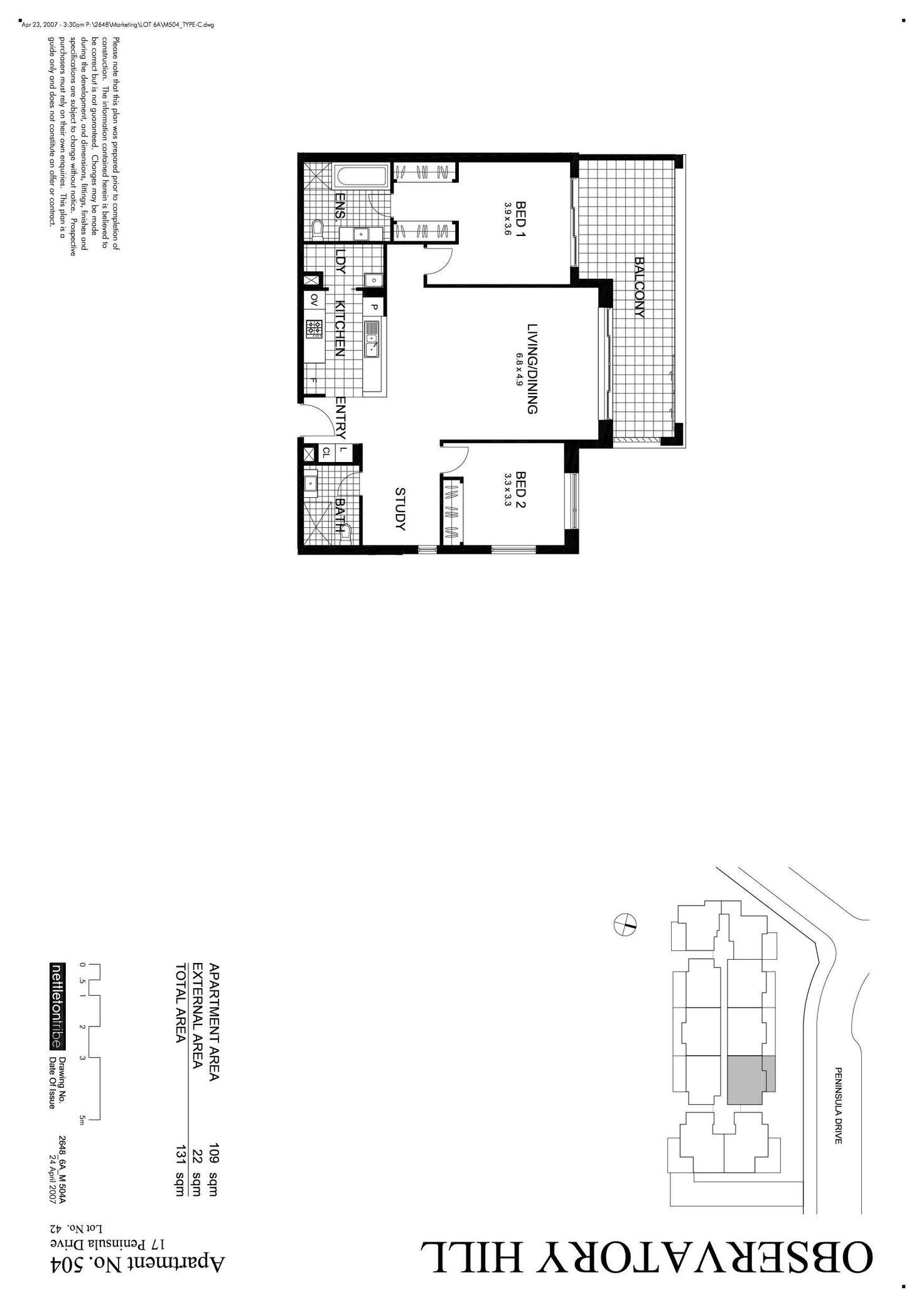 Floorplan of Homely apartment listing, 504/15-17 Peninsula Drive, Breakfast Point NSW 2137