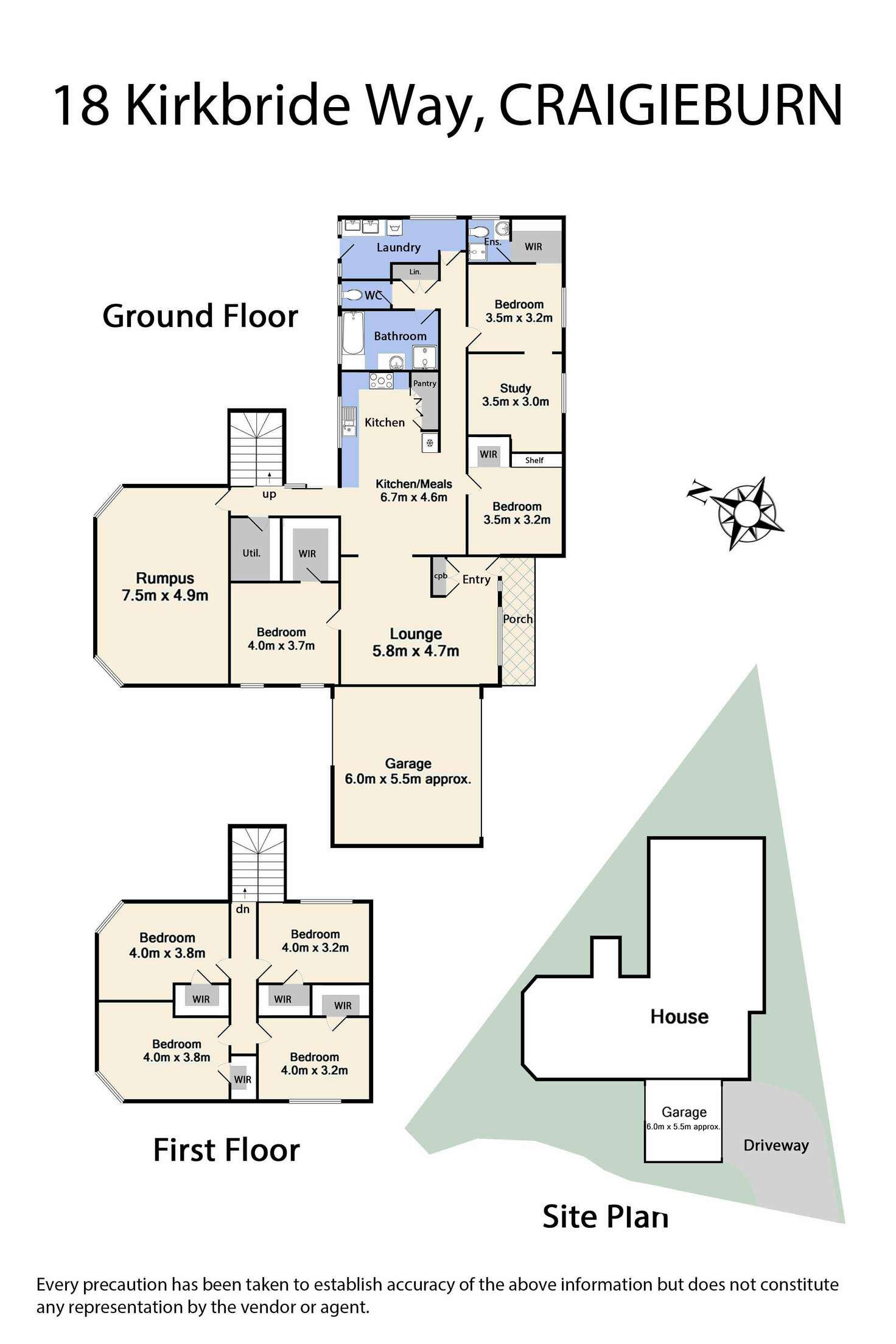 Floorplan of Homely house listing, 18 Kirkbride Way, Craigieburn VIC 3064