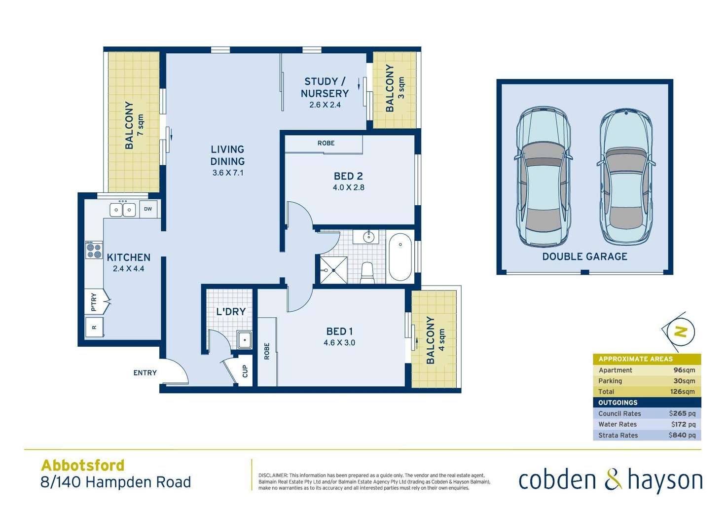 Floorplan of Homely apartment listing, 8/140 Hampden Road, Abbotsford NSW 2046