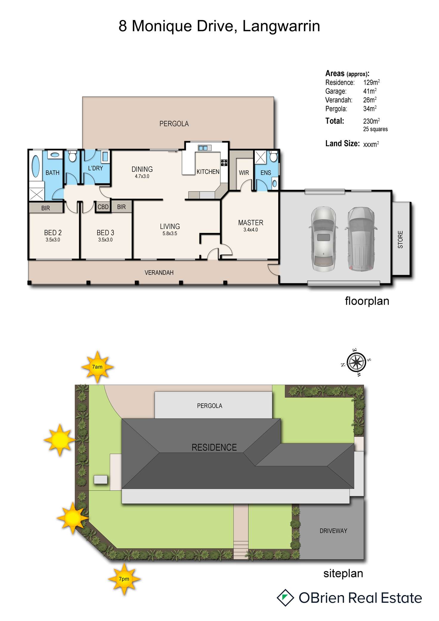 Floorplan of Homely house listing, 8 Monique Drive, Langwarrin VIC 3910