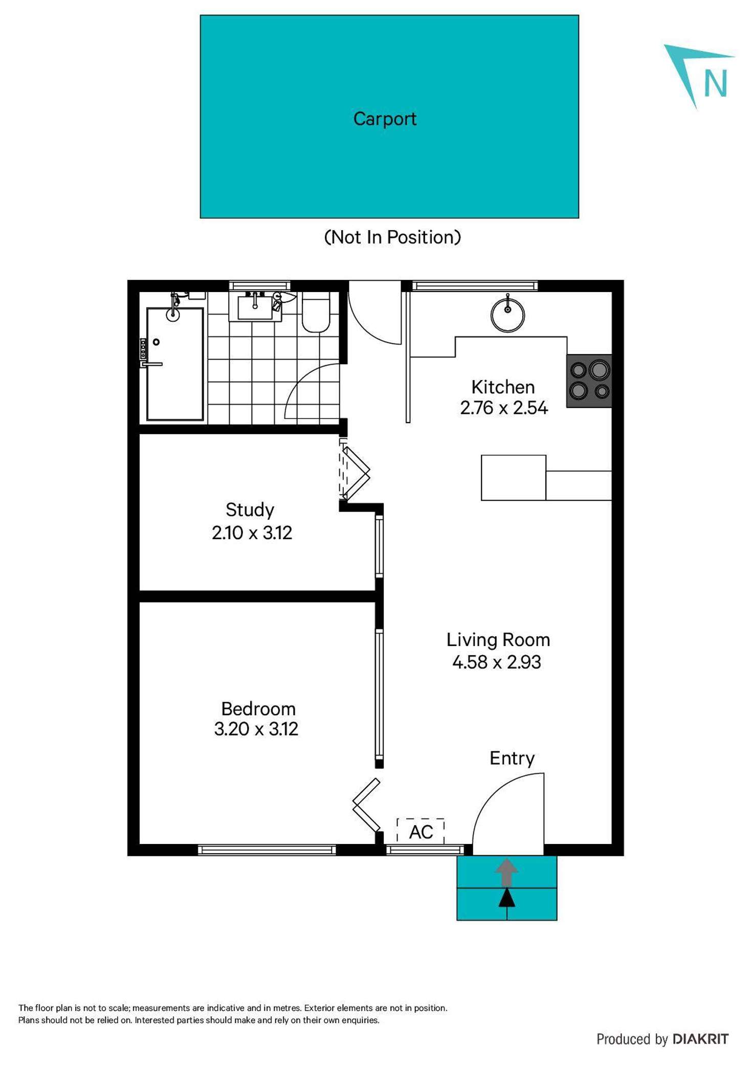 Floorplan of Homely unit listing, 1/393 Anzac Highway, Camden Park SA 5038