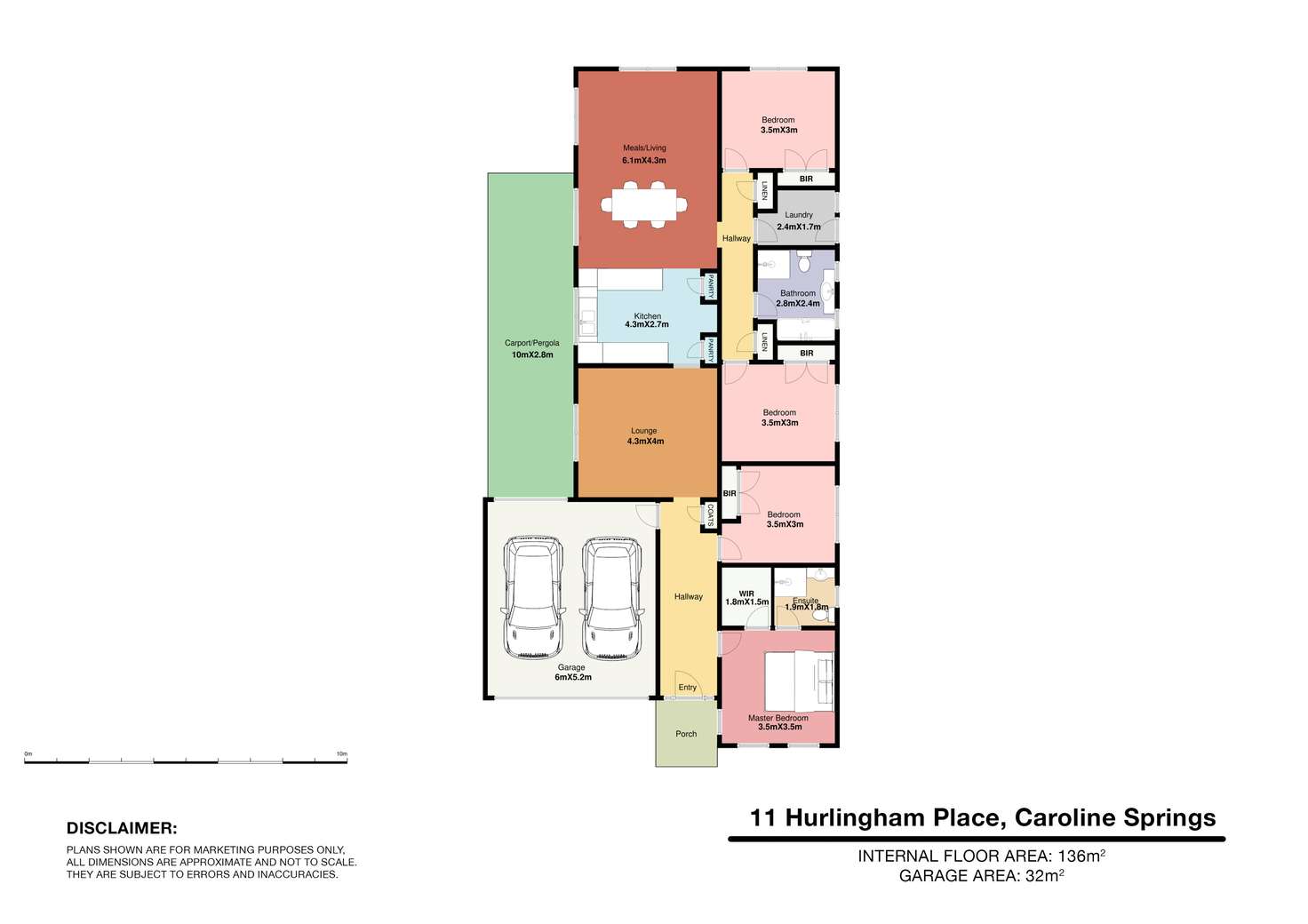 Floorplan of Homely house listing, 11 Hurlingham Place, Caroline Springs VIC 3023