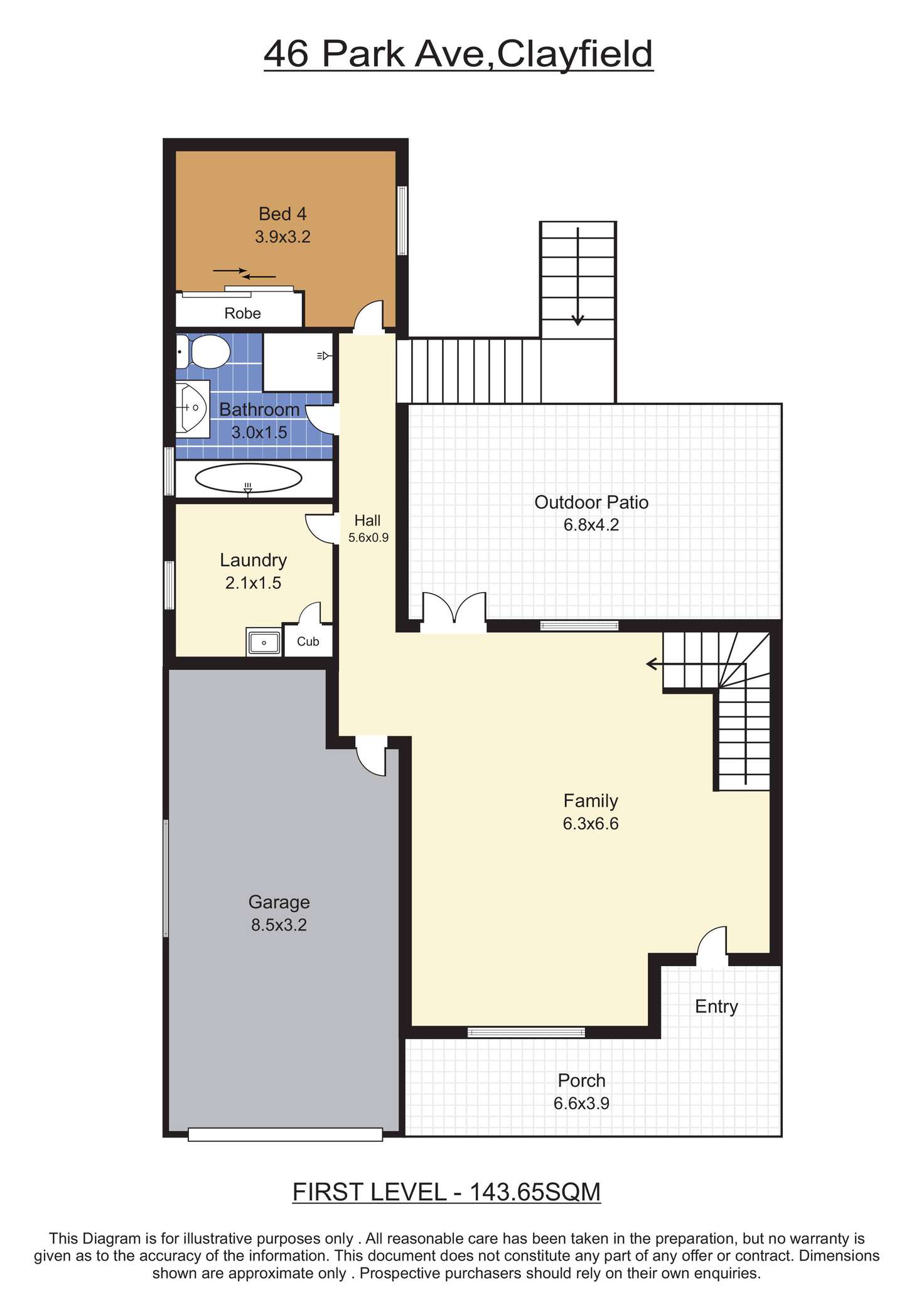 Floorplan of Homely house listing, 46 Park Avenue, Clayfield QLD 4011