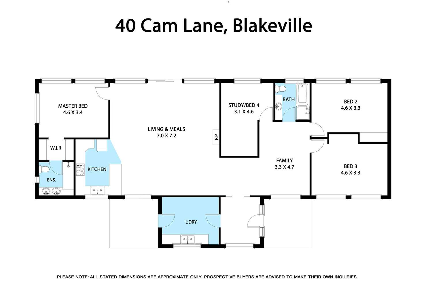 Floorplan of Homely house listing, 40 Cam Lane, Blakeville VIC 3342