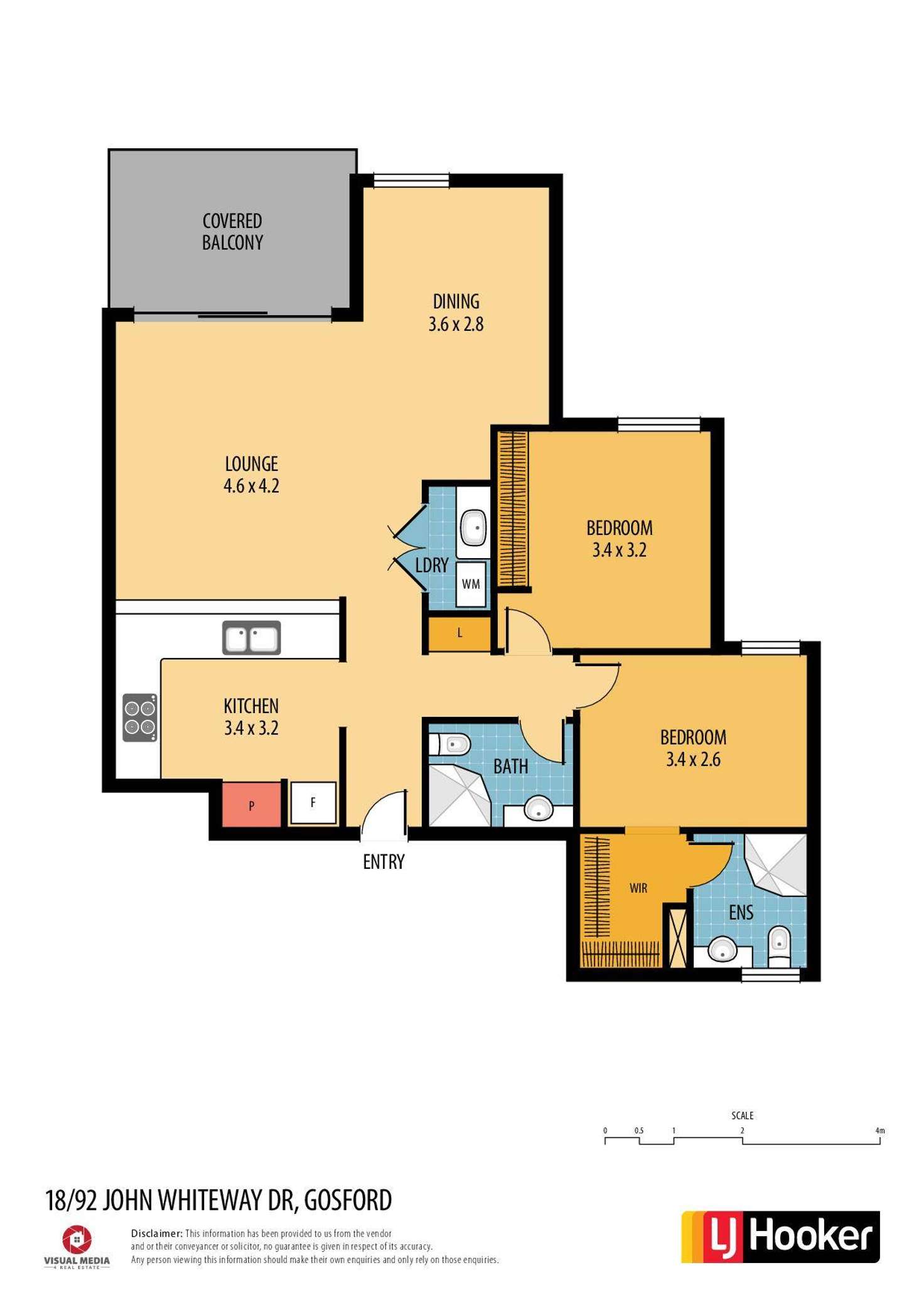 Floorplan of Homely unit listing, 18/92 John Whiteway Drive, Gosford NSW 2250