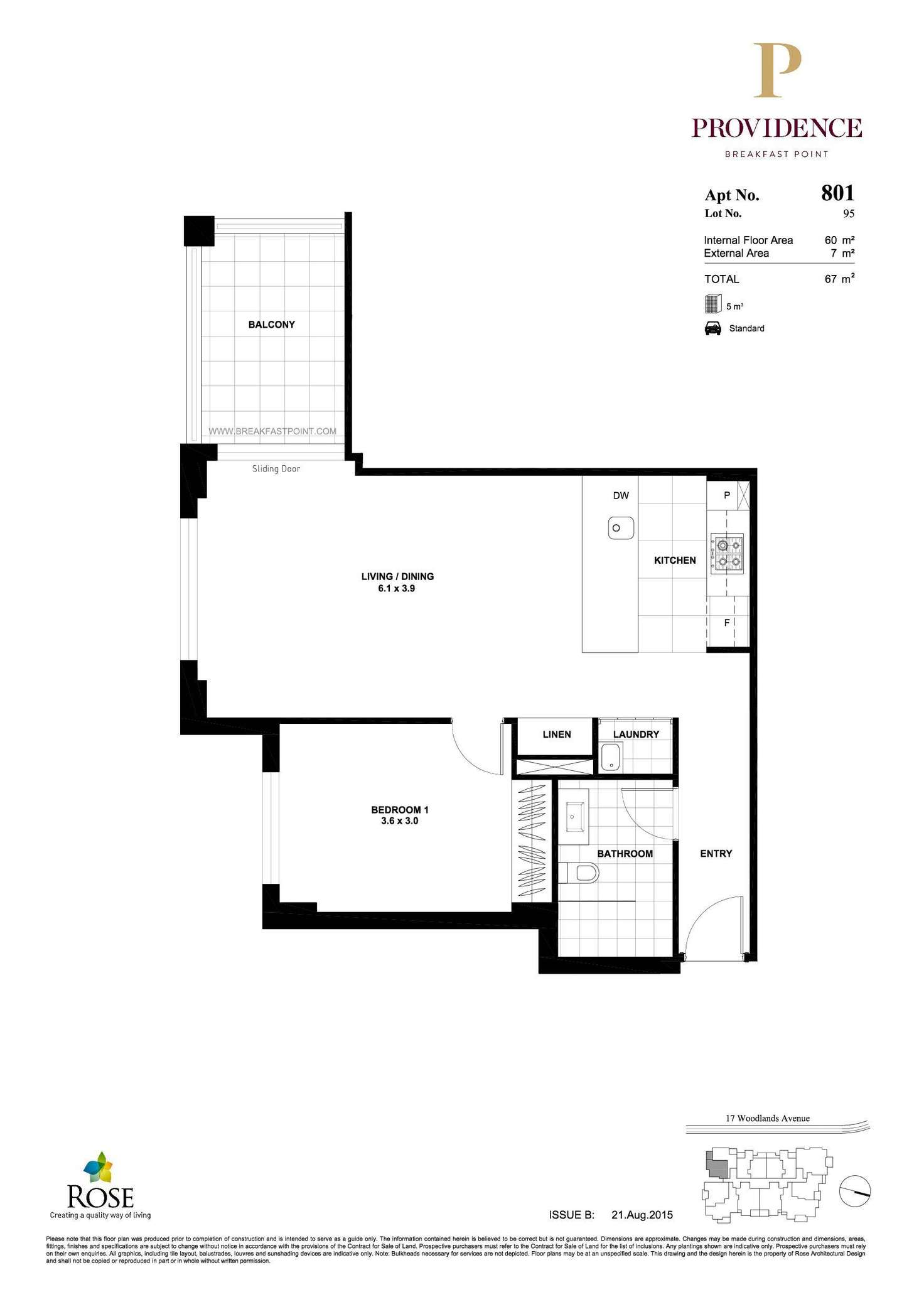 Floorplan of Homely apartment listing, 801/17 Woodlands Avenue, Breakfast Point NSW 2137