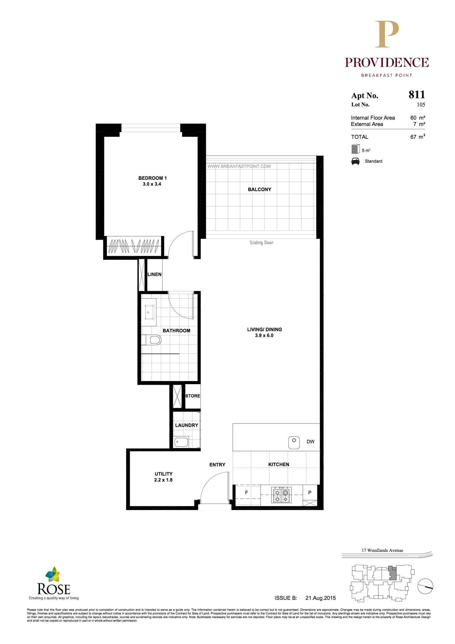 Floorplan of Homely apartment listing, 811/17 Woodlands Avenue, Breakfast Point NSW 2137