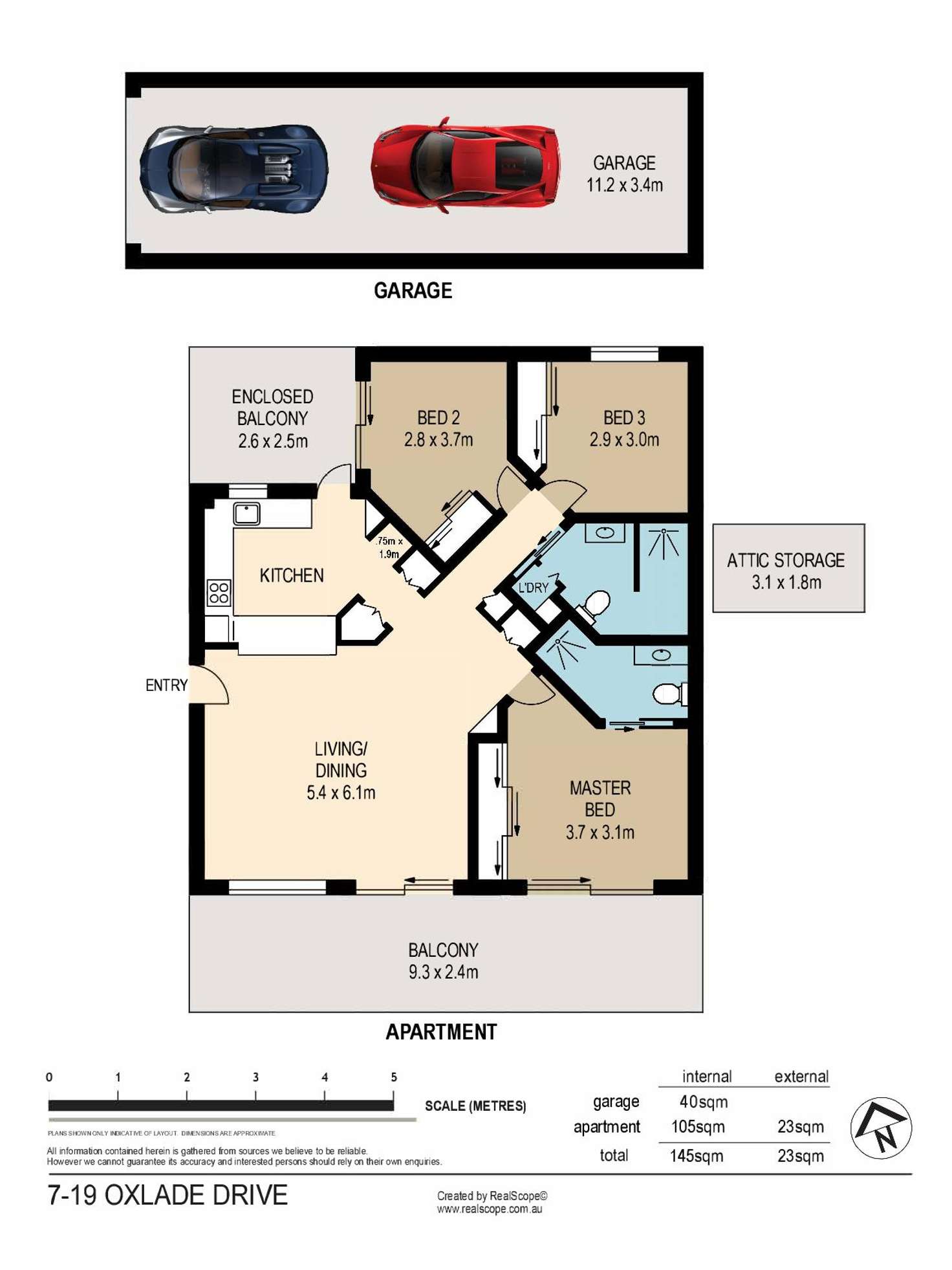 Floorplan of Homely apartment listing, 19 Oxlade Drive, New Farm QLD 4005