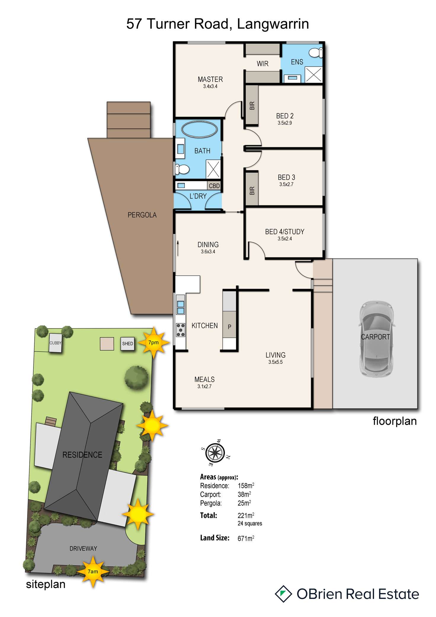 Floorplan of Homely house listing, 57 Turner Road, Langwarrin VIC 3910