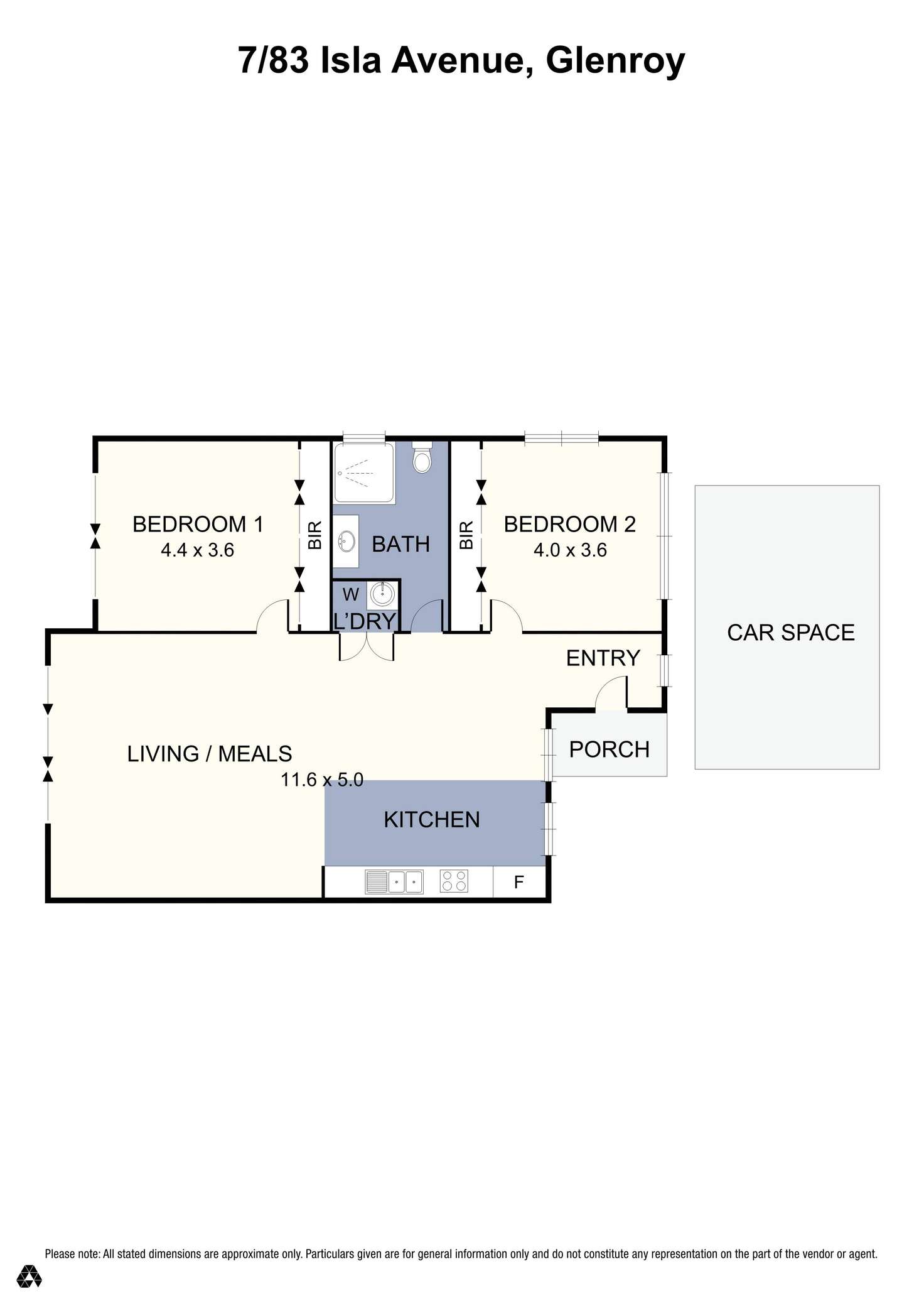 Floorplan of Homely townhouse listing, 7/83 Isla Avenue, Glenroy VIC 3046