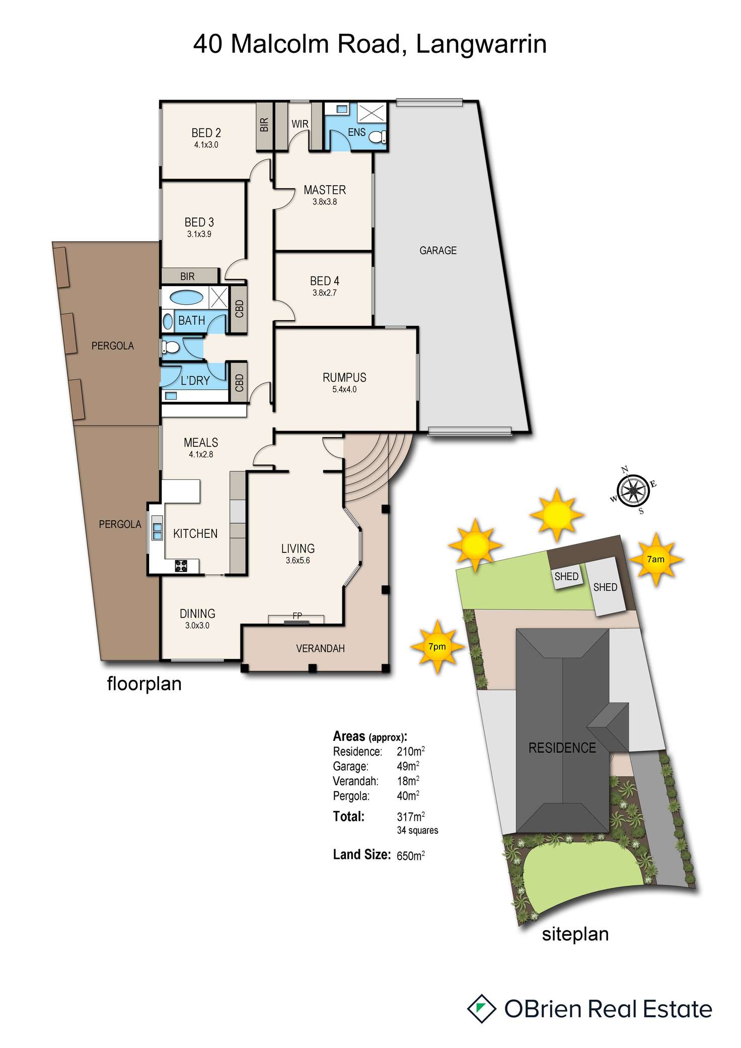 Floorplan of Homely house listing, 40 Malcolm Road, Langwarrin VIC 3910