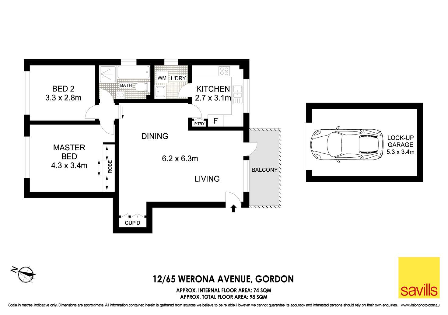 Floorplan of Homely unit listing, Unit 12/65 Werona Avenue, Gordon NSW 2072