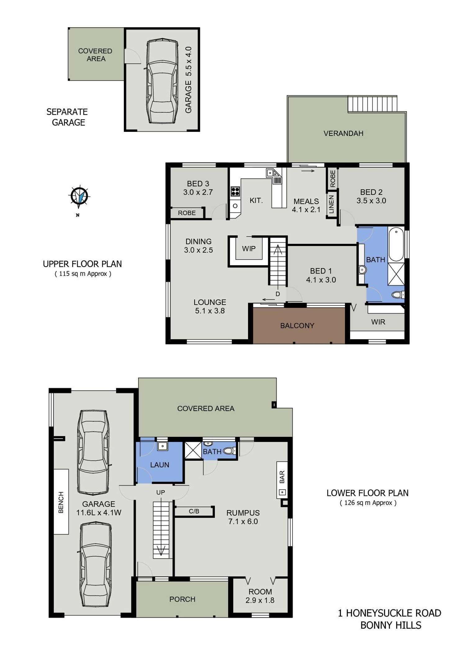 Floorplan of Homely house listing, 1 Honeysuckle Road, Bonny Hills NSW 2445