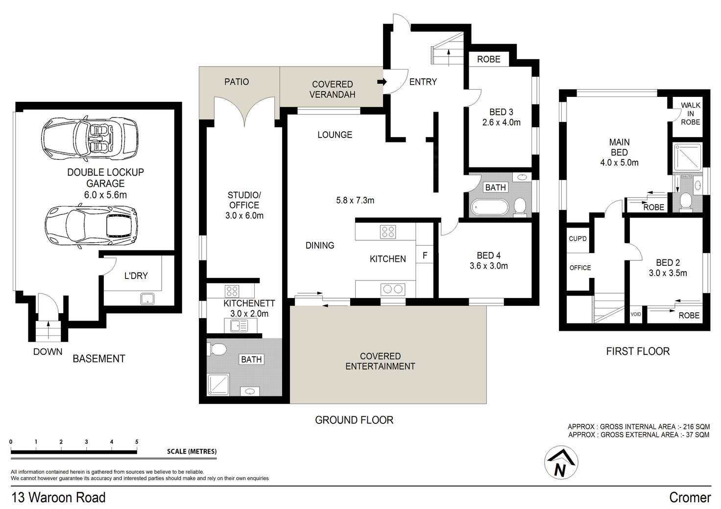 Floorplan of Homely house listing, 13 Waroon Road, Cromer NSW 2099