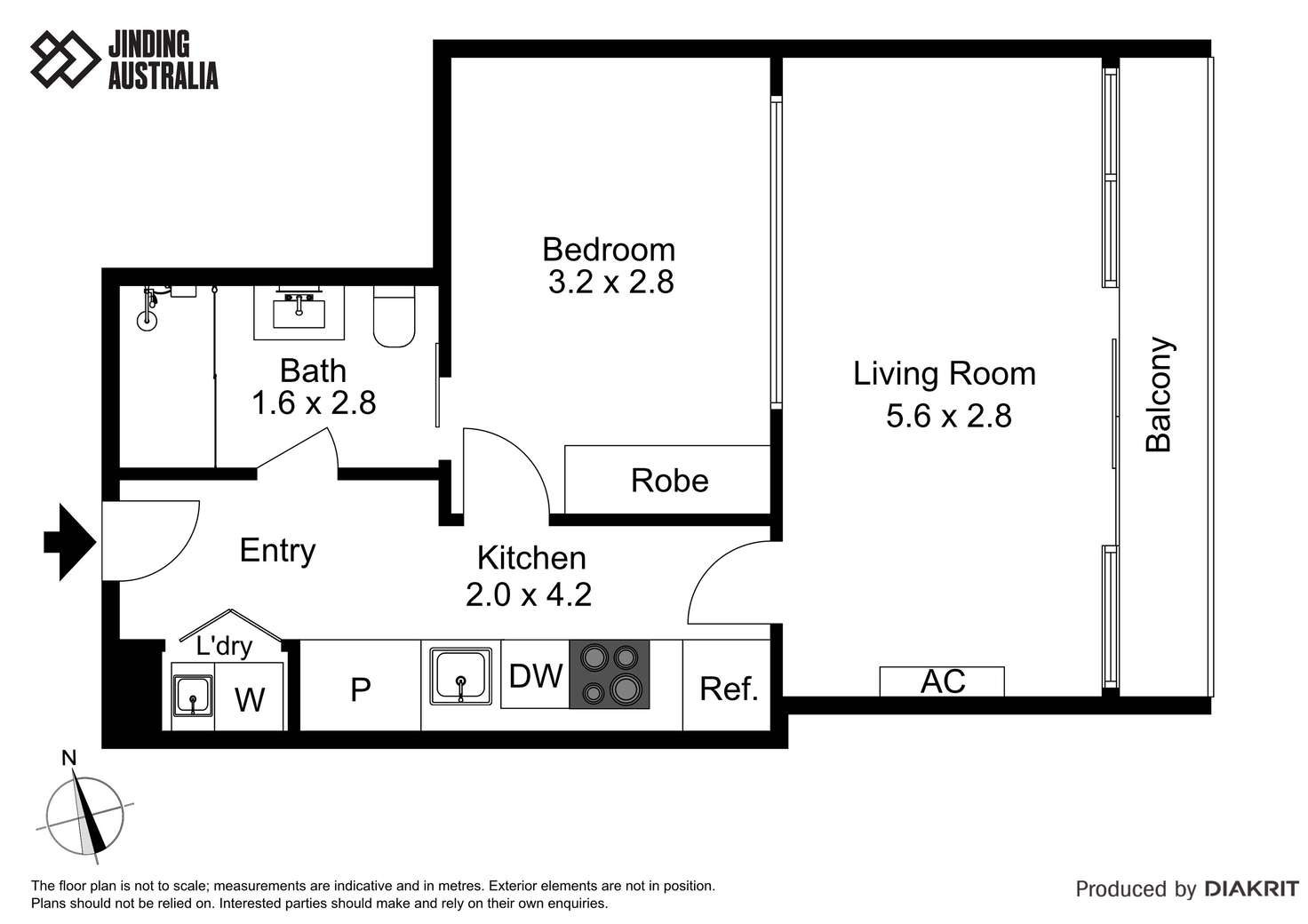 Floorplan of Homely apartment listing, 1309/35 Albert Road, Melbourne VIC 3000