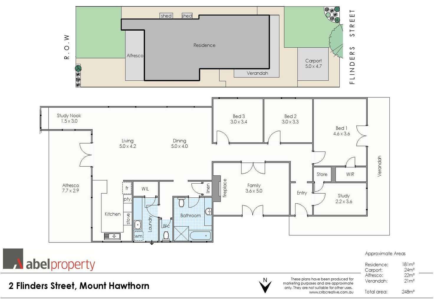 Floorplan of Homely house listing, 2 Flinders Street, Mount Hawthorn WA 6016