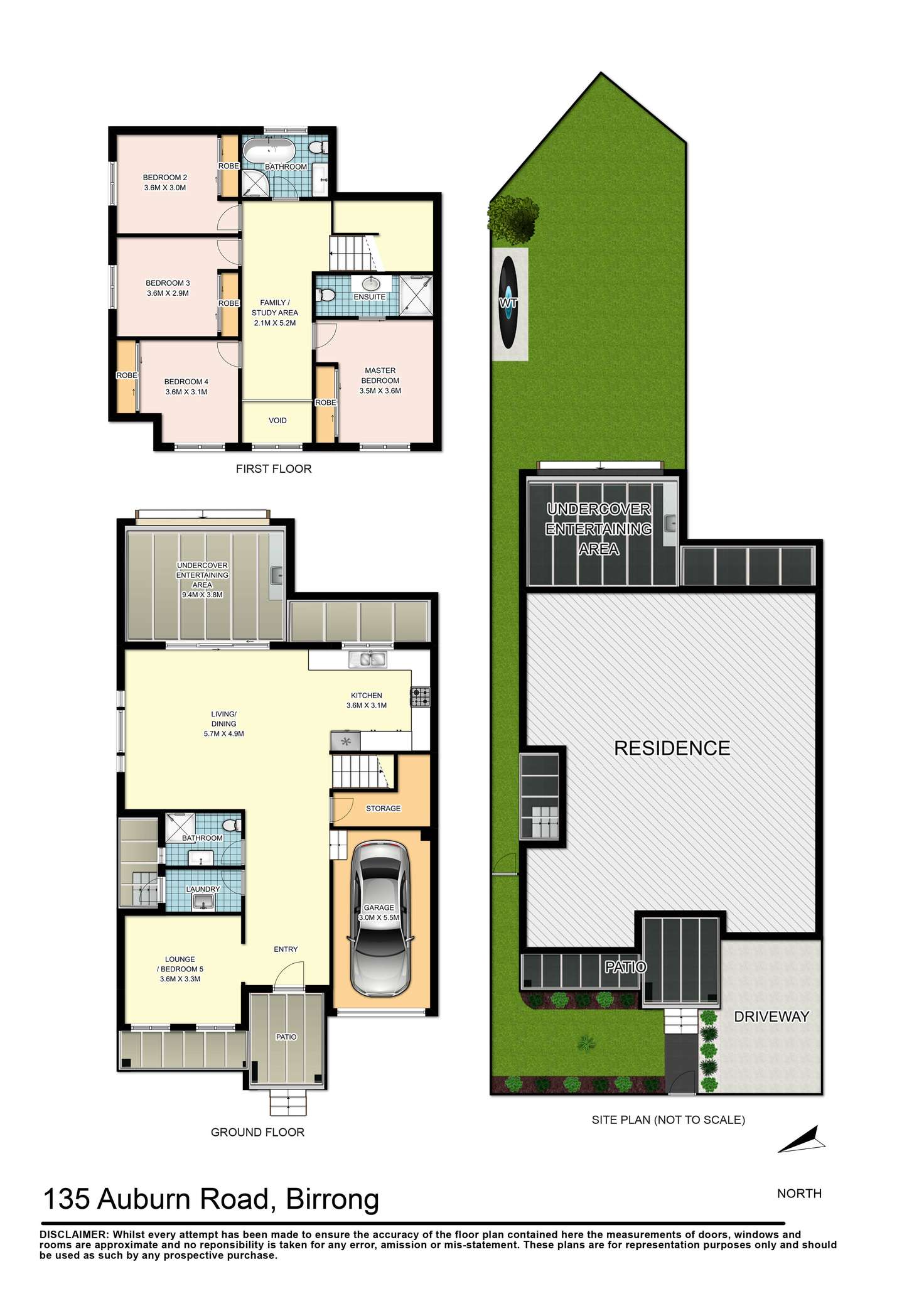 Floorplan of Homely semiDetached listing, 135 Auburn Road, Birrong NSW 2143