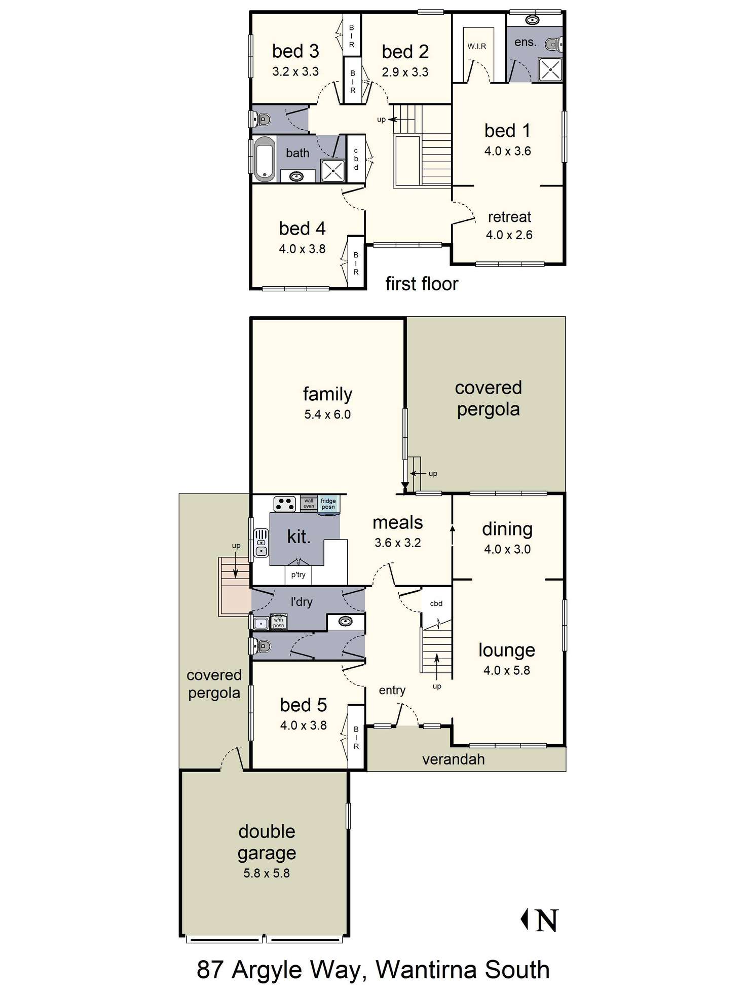 Floorplan of Homely house listing, 87 Argyle Way, Wantirna South VIC 3152