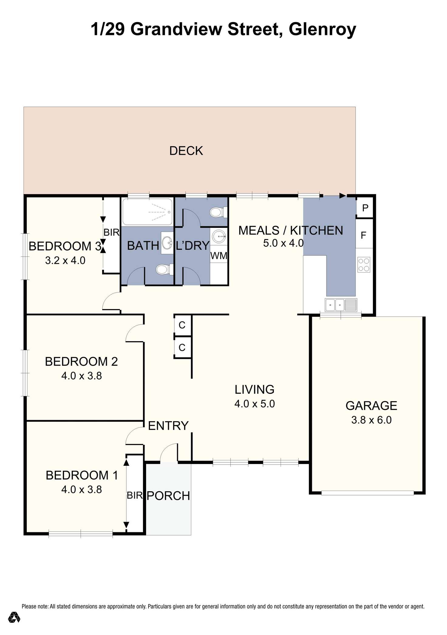 Floorplan of Homely house listing, 1/29 Grandview Street, Glenroy VIC 3046