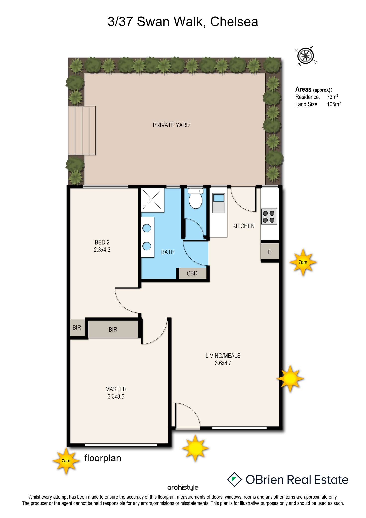 Floorplan of Homely unit listing, 3/37 Swan Walk, Chelsea VIC 3196