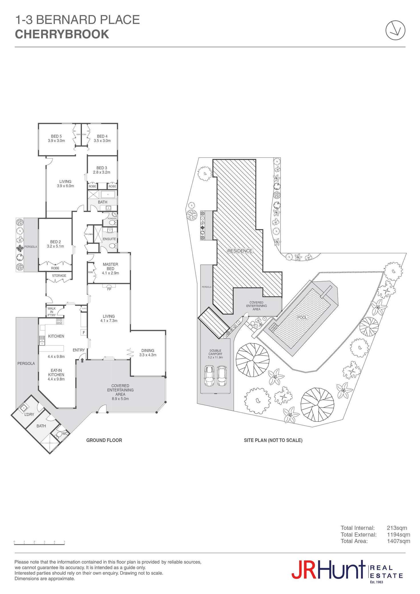 Floorplan of Homely house listing, 1-3 Bernard Place, Cherrybrook NSW 2126
