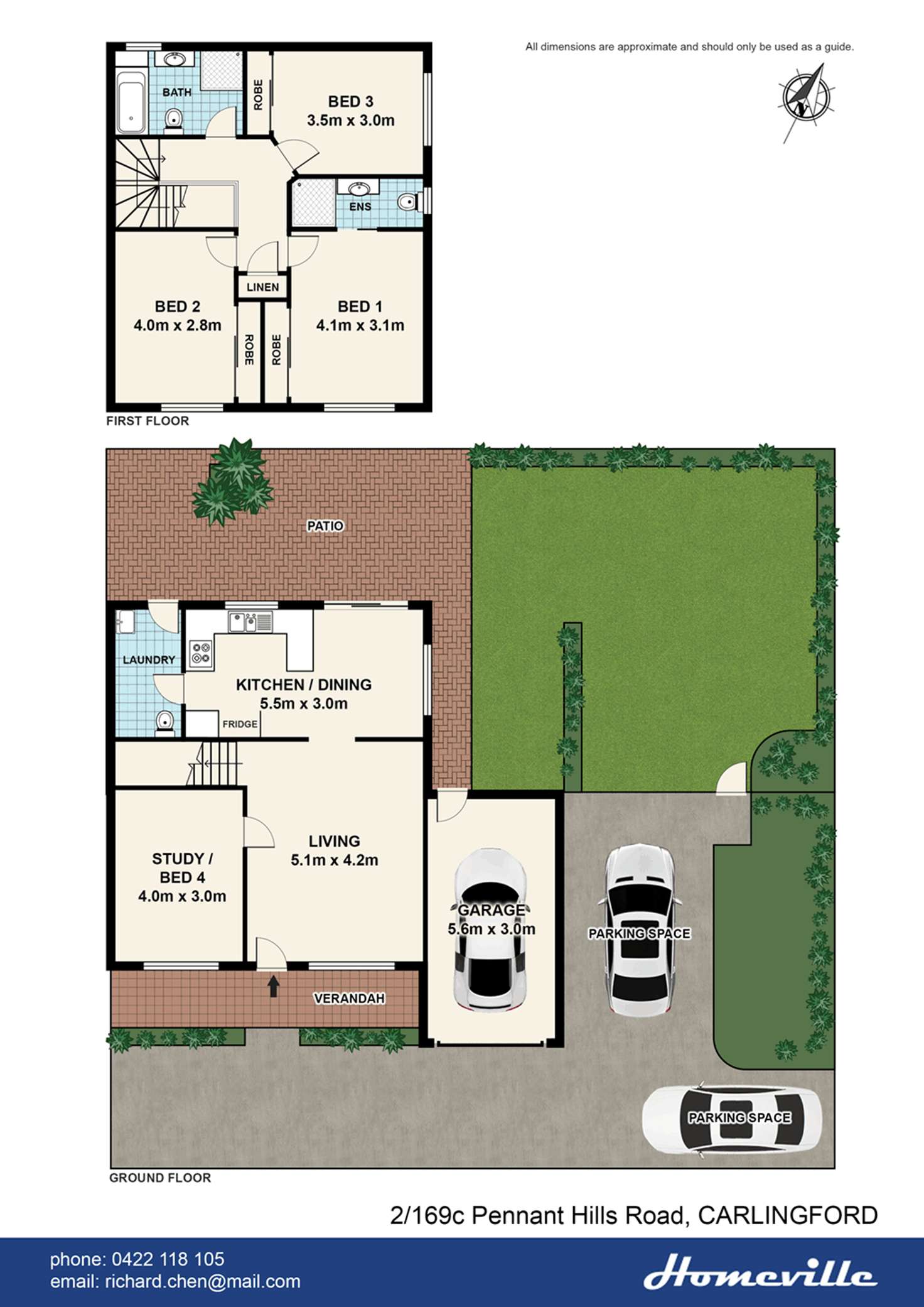 Floorplan of Homely semiDetached listing, 2/169c Pennant Hills Road, Carlingford NSW 2118