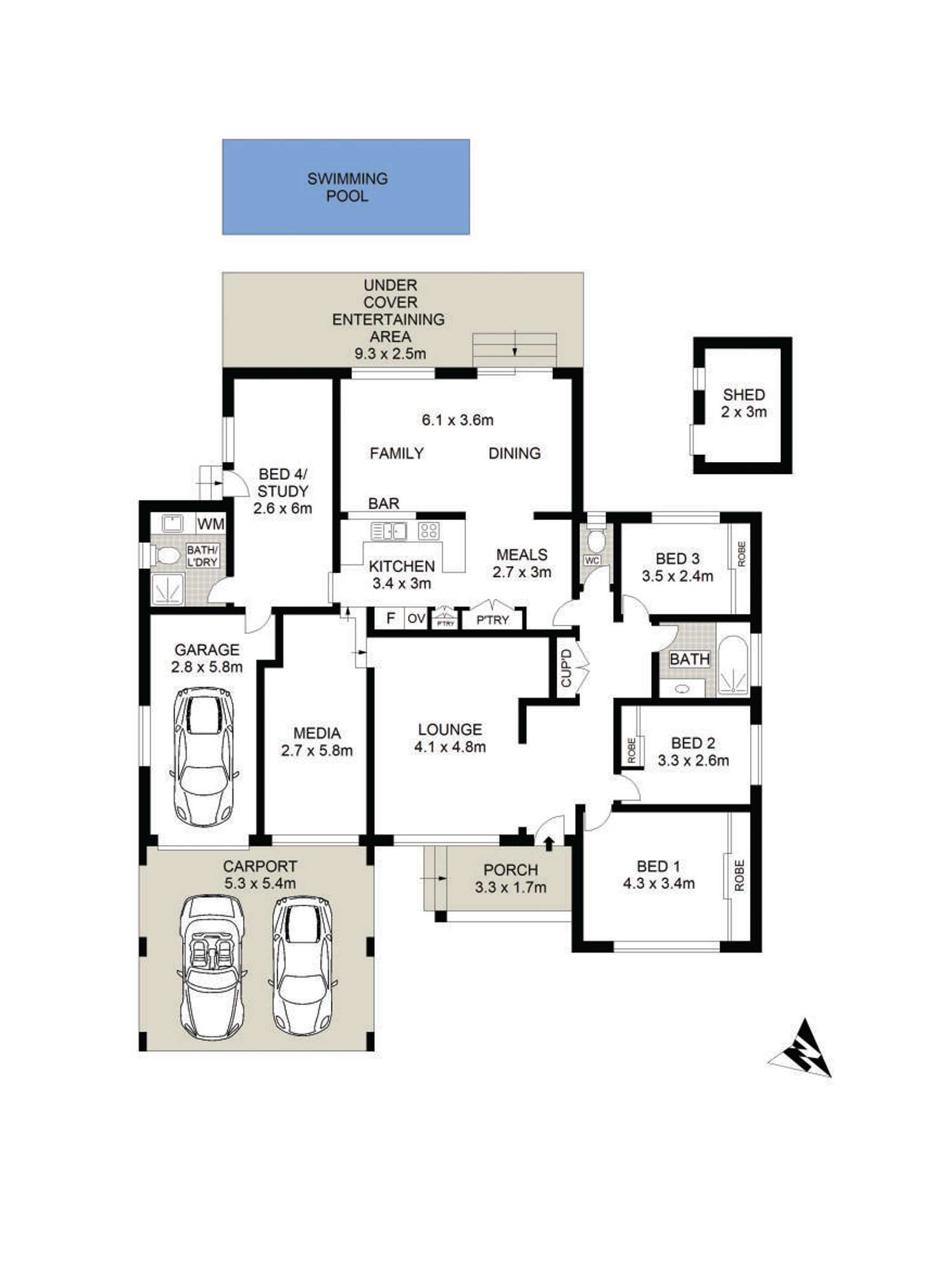 Floorplan of Homely house listing, 18 Warrina Avenue, Baulkham Hills NSW 2153