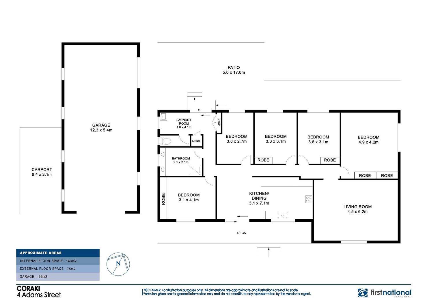 Floorplan of Homely house listing, 4 Adams Street, Coraki NSW 2471