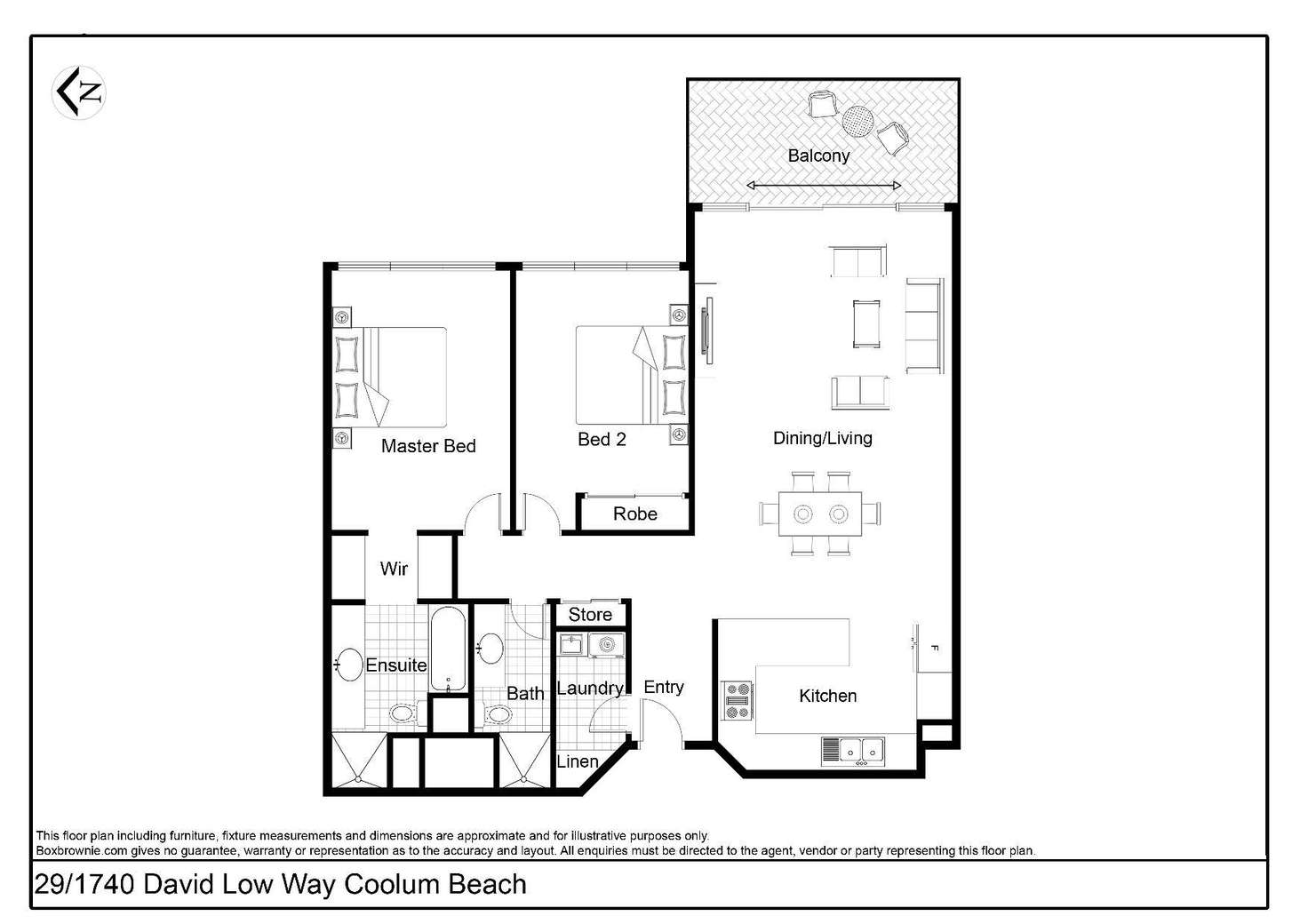 Floorplan of Homely unit listing, 29/1740 David Low Way, Coolum Beach QLD 4573